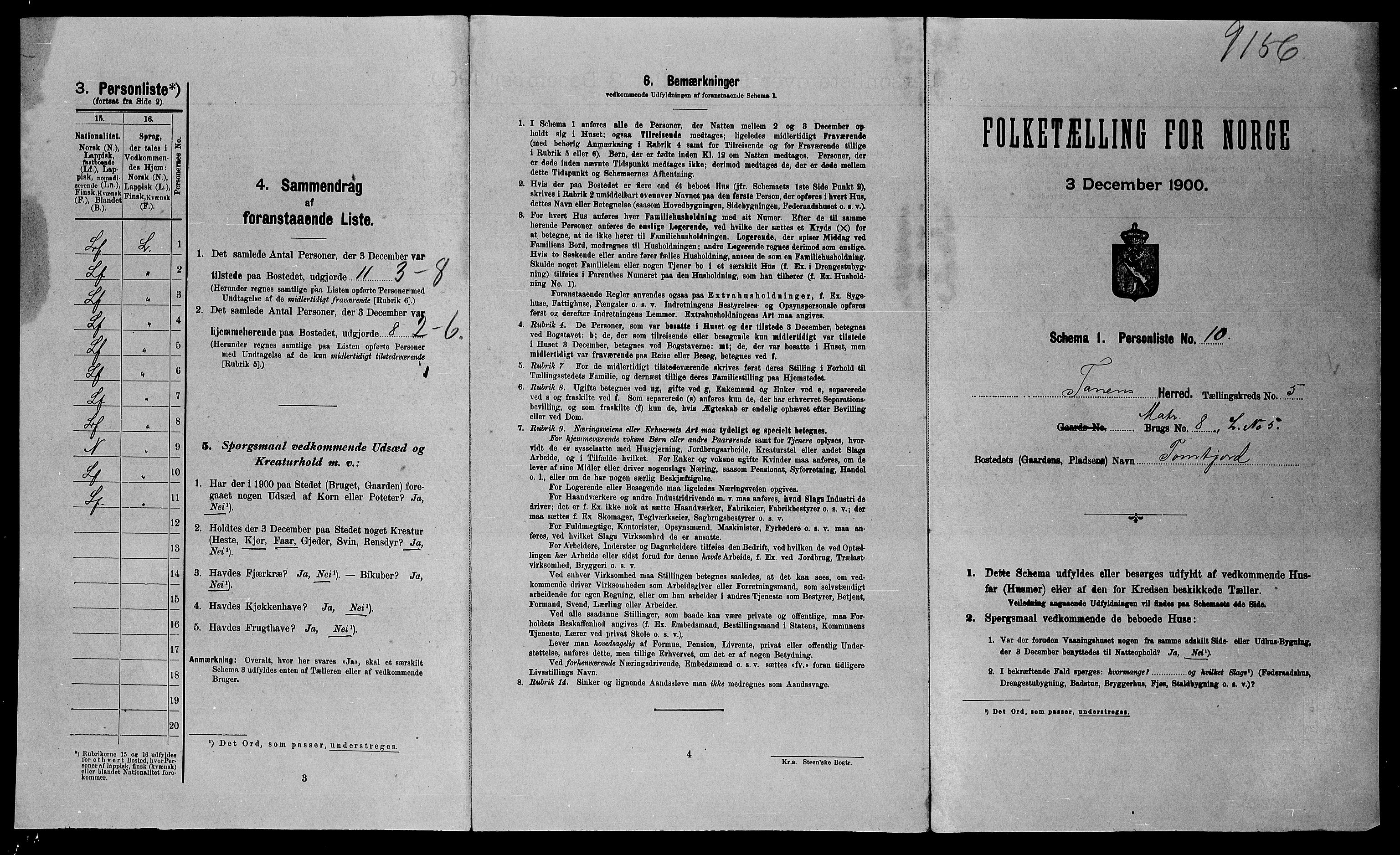 SATØ, Folketelling 1900 for 2025 Tana herred, 1900, s. 796