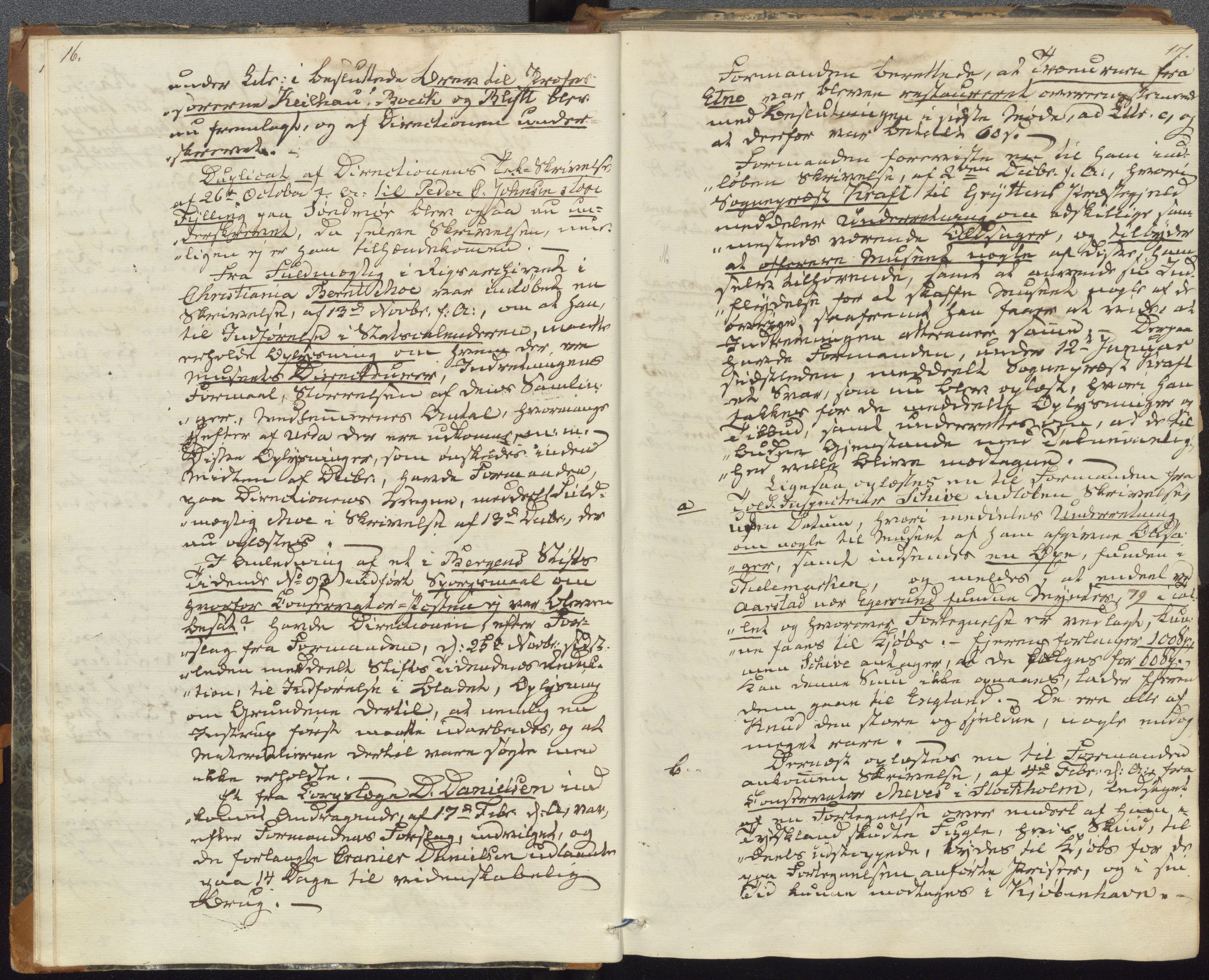 Bergens Museum, UMB/A007/A/Aa/L0005: Forhandlingsprotokoll , 1845-1851, s. 16, 17