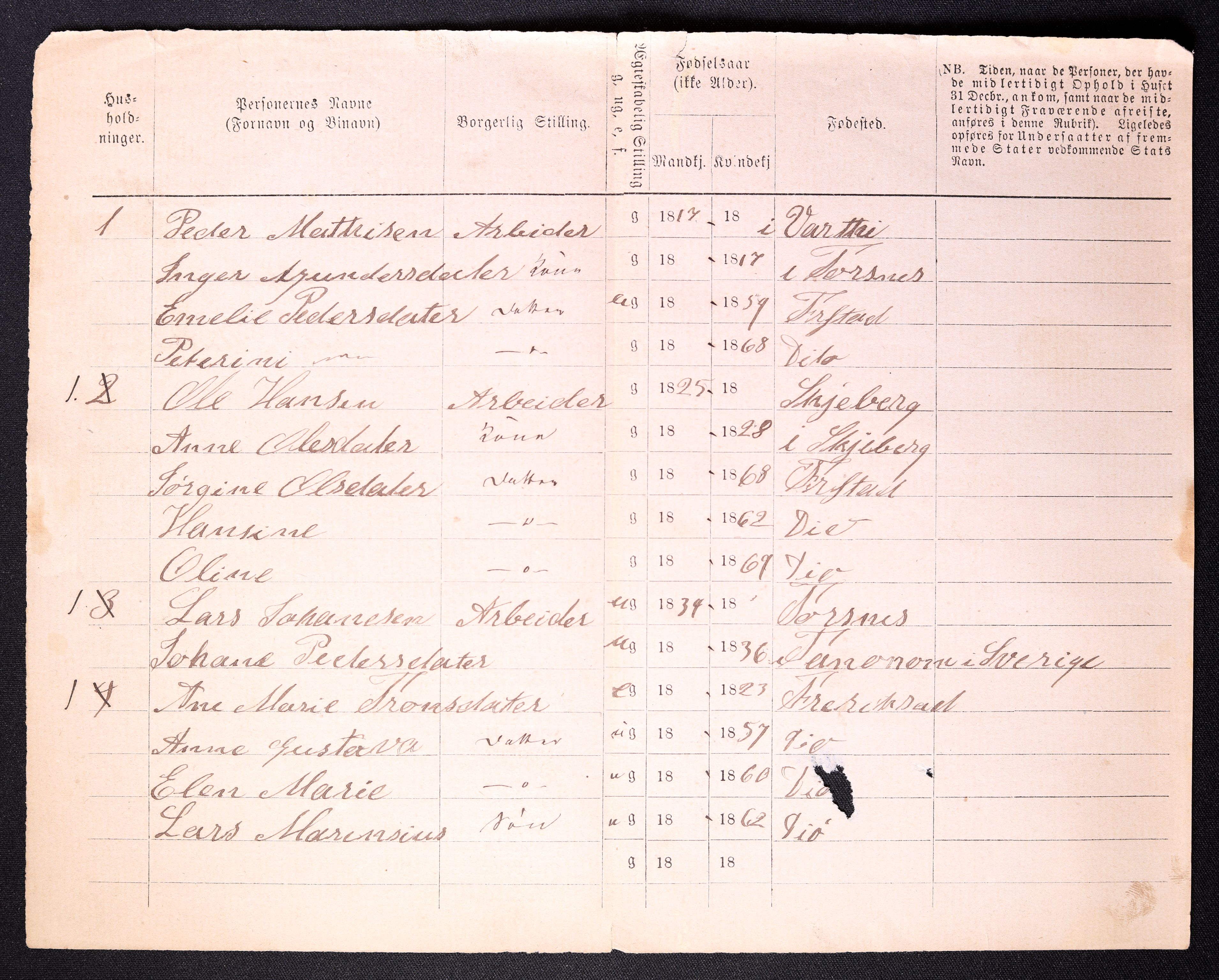 RA, Folketelling 1870 for 0103 Fredrikstad kjøpstad, 1870, s. 24