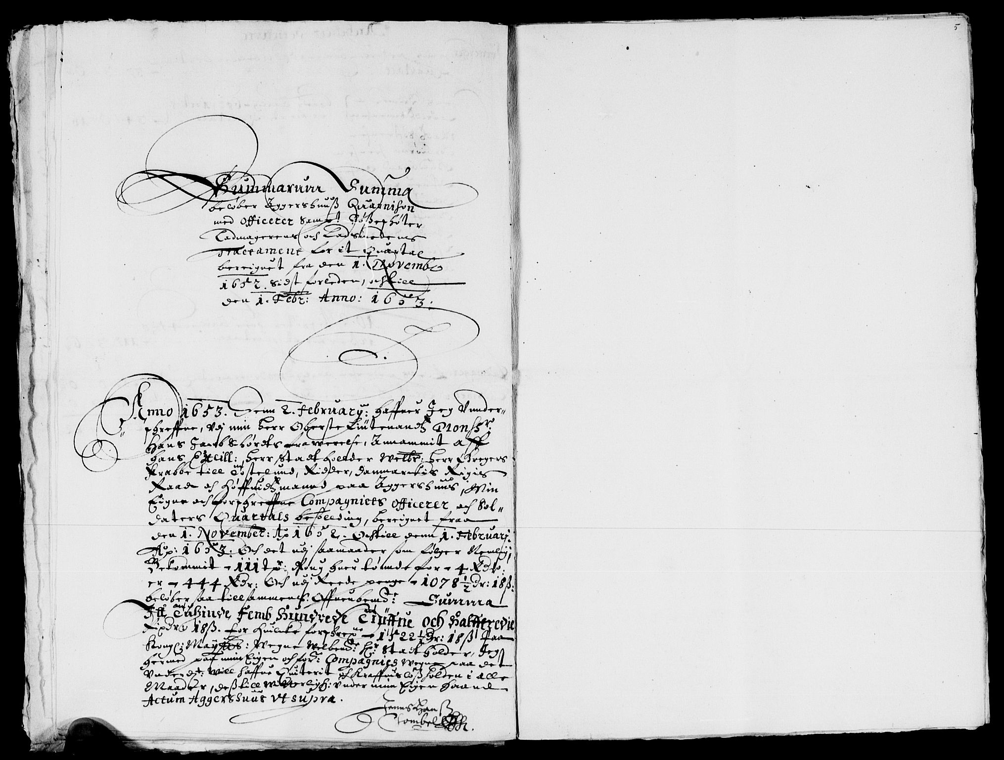 Rentekammeret inntil 1814, Reviderte regnskaper, Lensregnskaper, AV/RA-EA-5023/R/Rb/Rba/L0213: Akershus len, 1652-1653