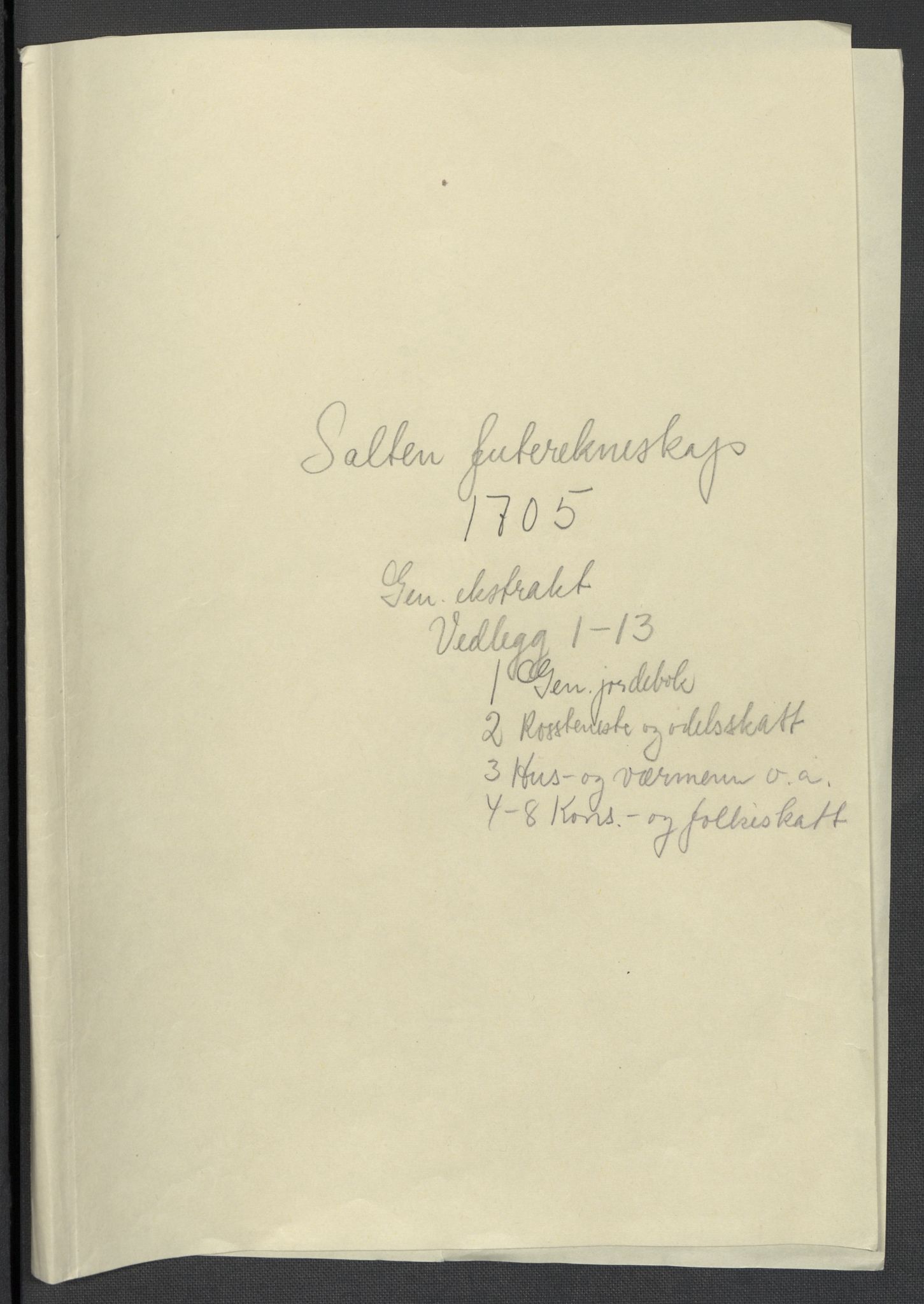 Rentekammeret inntil 1814, Reviderte regnskaper, Fogderegnskap, RA/EA-4092/R66/L4580: Fogderegnskap Salten, 1701-1706, s. 324