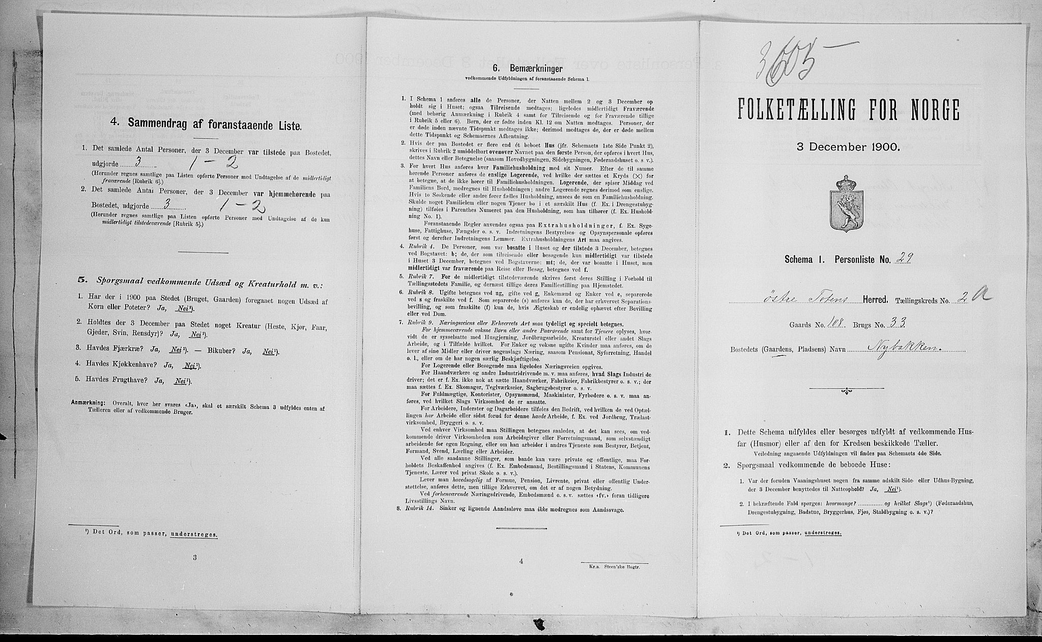 SAH, Folketelling 1900 for 0528 Østre Toten herred, 1900, s. 403