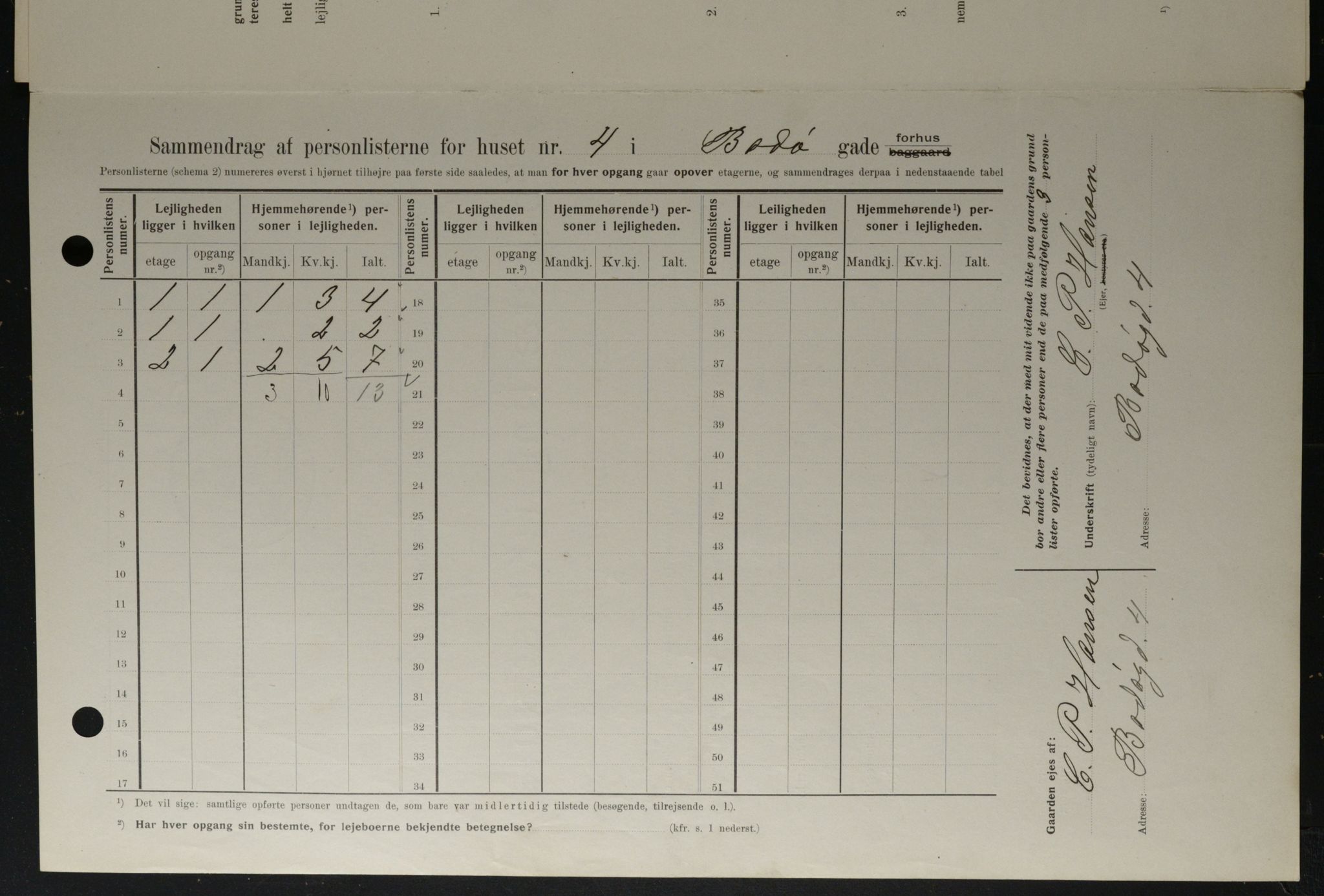 OBA, Kommunal folketelling 1.2.1908 for Kristiania kjøpstad, 1908, s. 6553