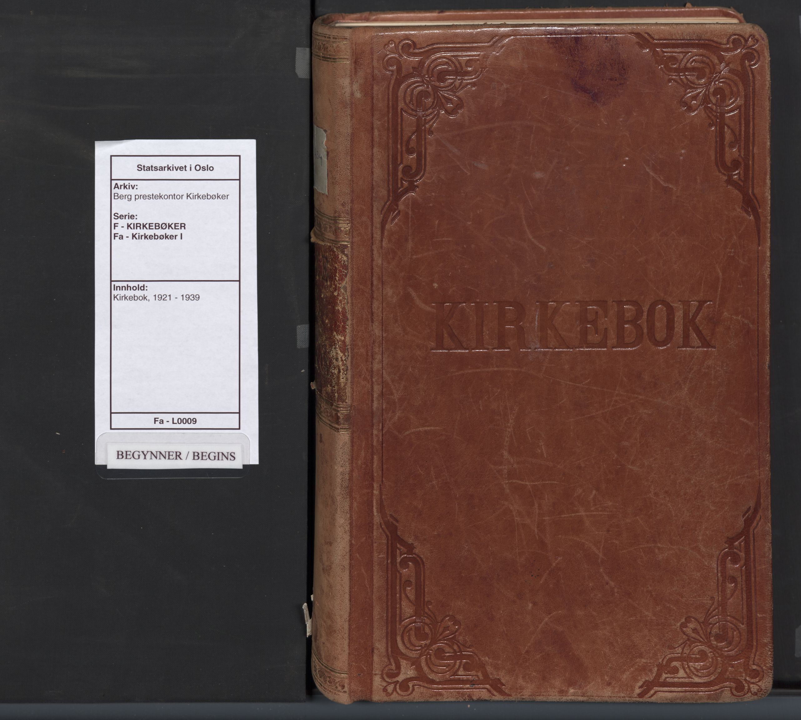 Berg prestekontor Kirkebøker, SAO/A-10902/F/Fa/L0009: Ministerialbok nr. I 9, 1921-1939