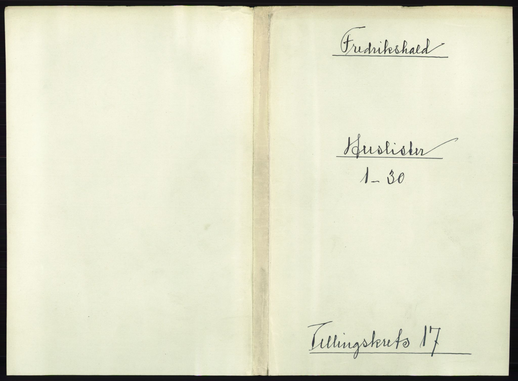 RA, Folketelling 1891 for 0101 Fredrikshald kjøpstad, 1891, s. 1530