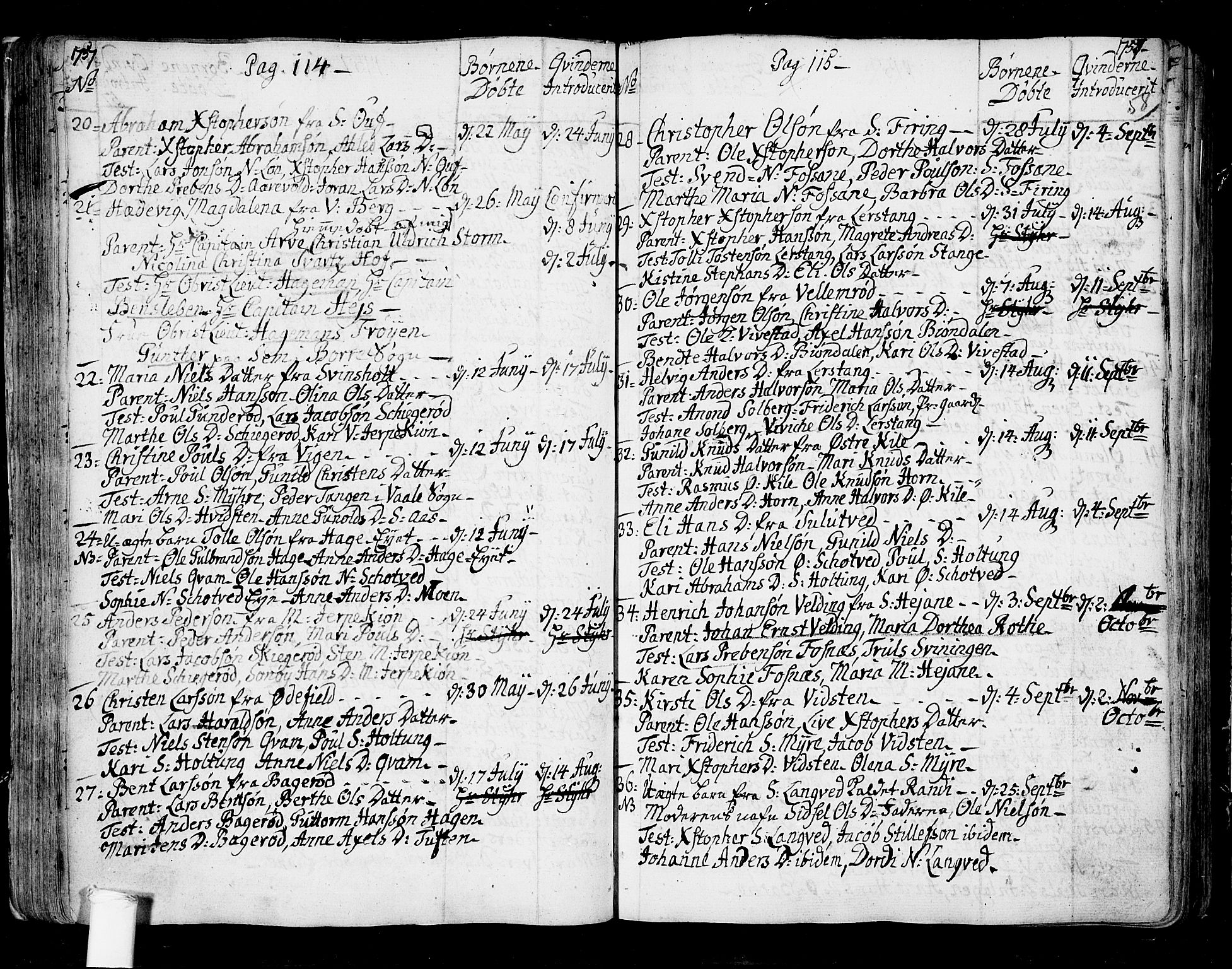 Ramnes kirkebøker, SAKO/A-314/F/Fa/L0001: Ministerialbok nr. I 1, 1732-1774, s. 58