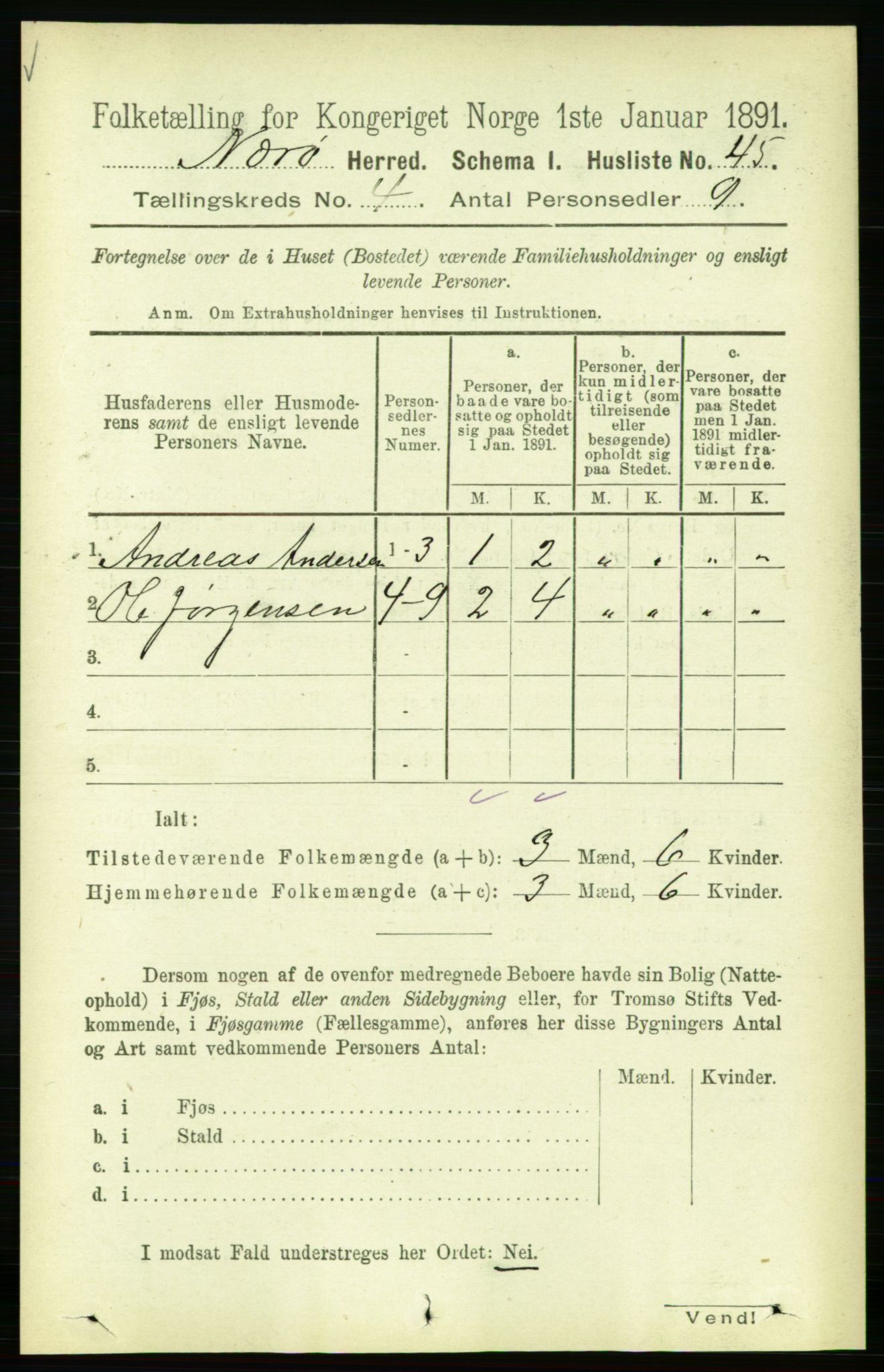 RA, Folketelling 1891 for 1751 Nærøy herred, 1891, s. 1826