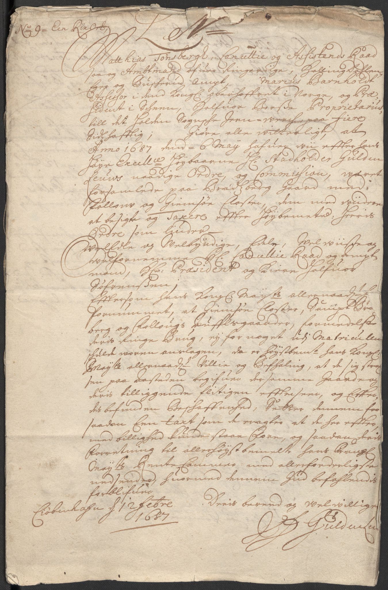 Rentekammeret inntil 1814, Reviderte regnskaper, Fogderegnskap, RA/EA-4092/R35/L2087: Fogderegnskap Øvre og Nedre Telemark, 1687-1689, s. 6