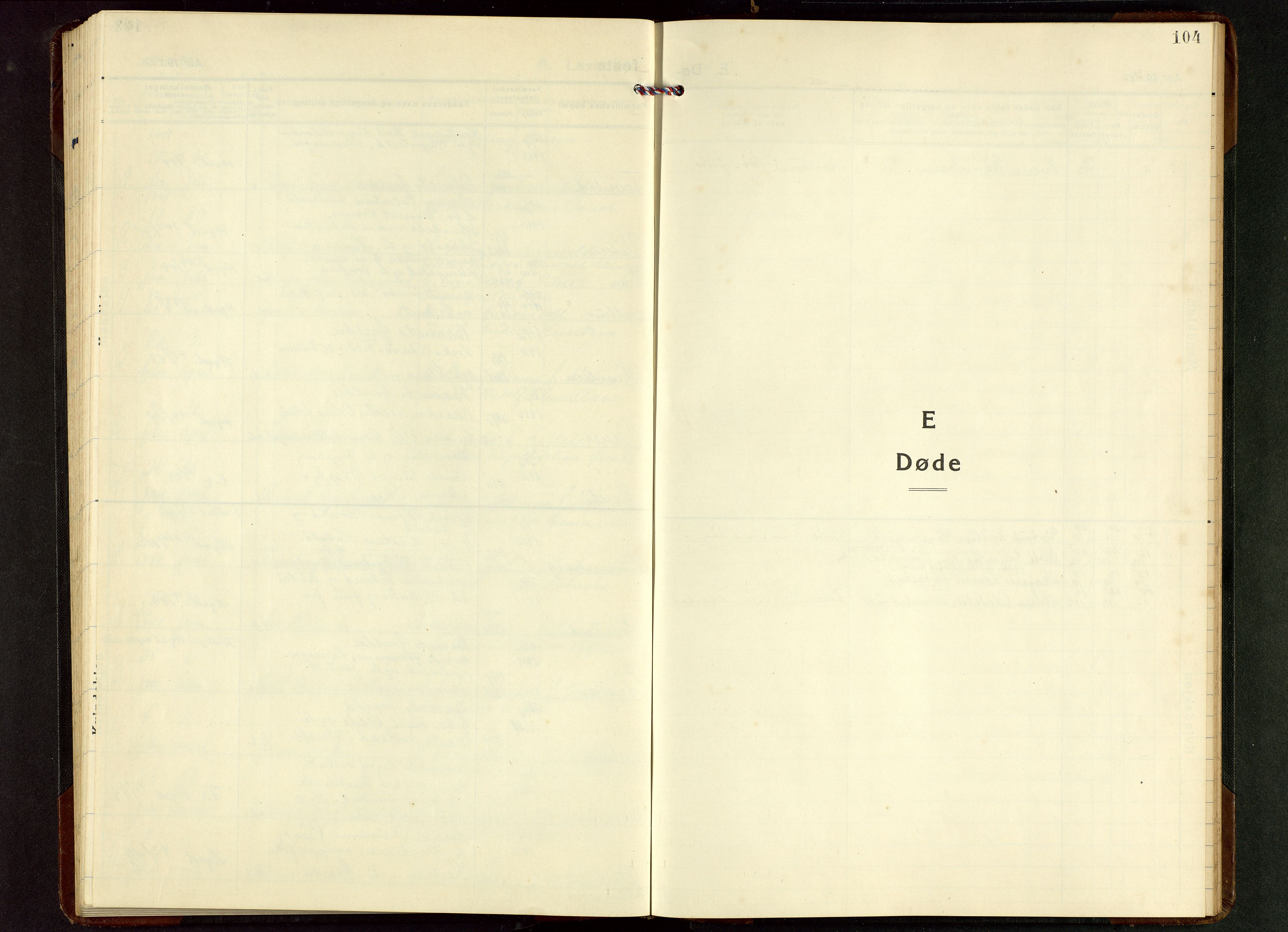 Torvastad sokneprestkontor, AV/SAST-A -101857/H/Ha/Hab/L0009: Klokkerbok nr. B 9, 1924-1949, s. 104