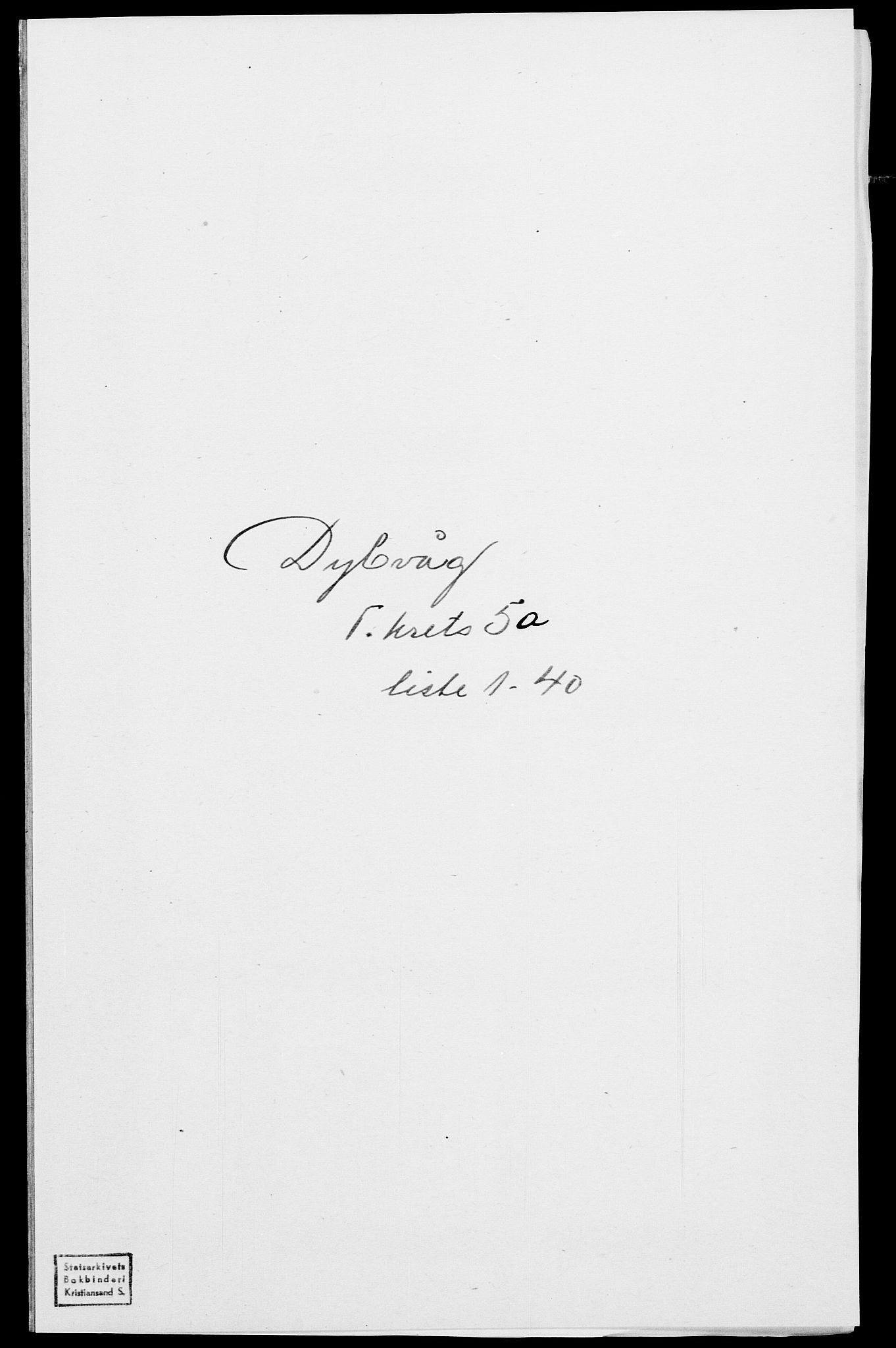 SAK, Folketelling 1875 for 0915P Dypvåg prestegjeld, 1875, s. 534