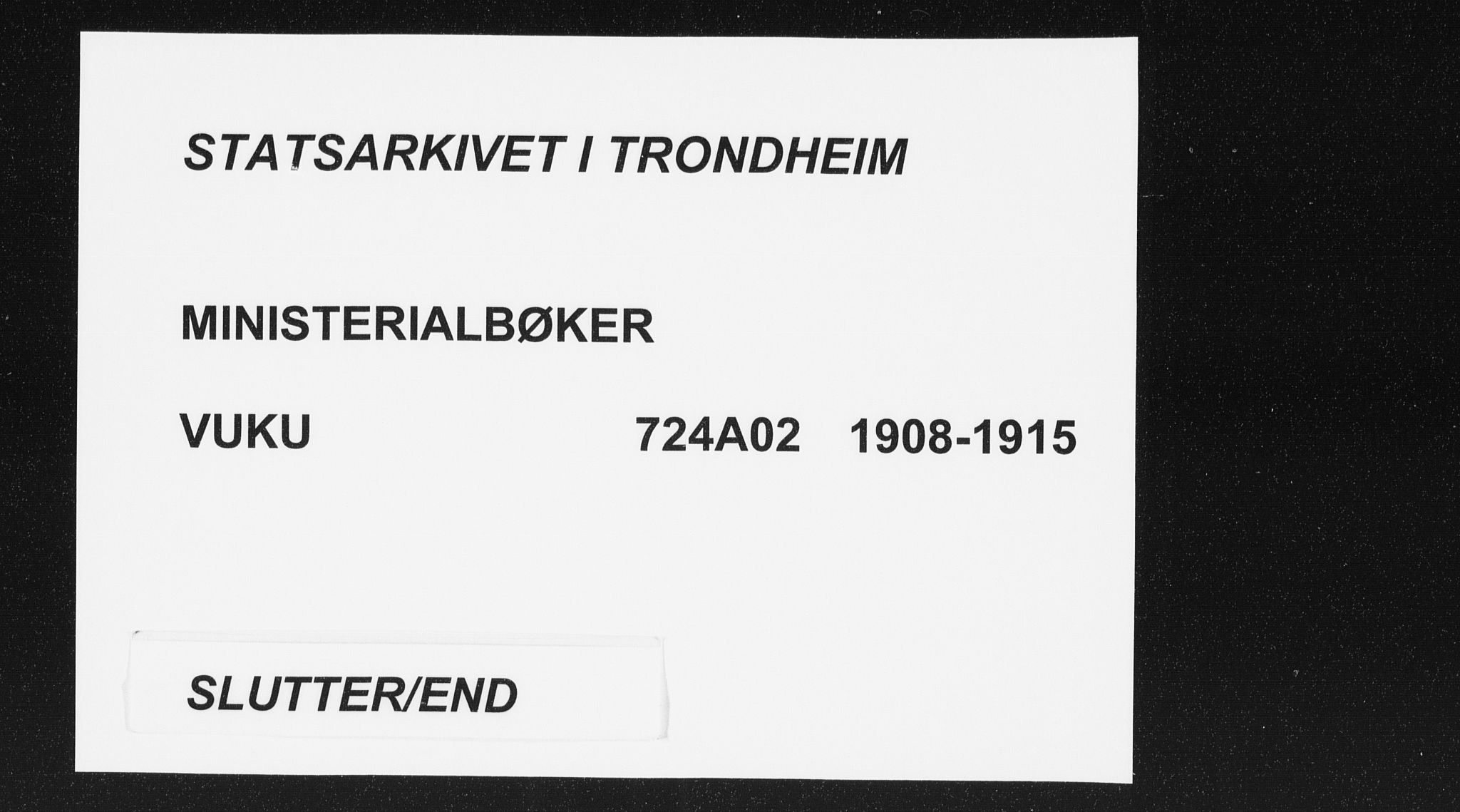 Ministerialprotokoller, klokkerbøker og fødselsregistre - Nord-Trøndelag, SAT/A-1458/724/L0264: Ministerialbok nr. 724A02, 1908-1915