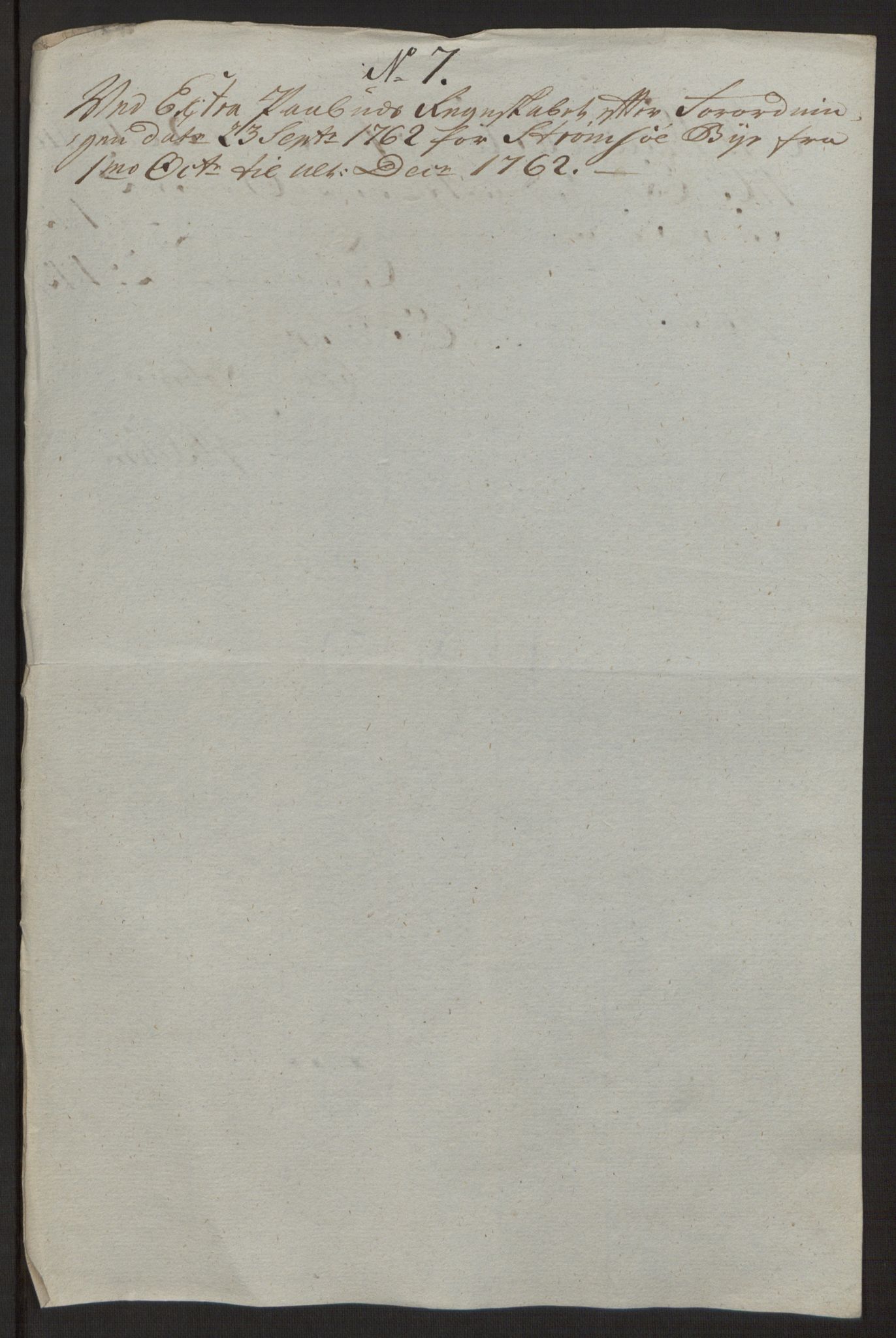 Rentekammeret inntil 1814, Reviderte regnskaper, Byregnskaper, RA/EA-4066/R/Rg/L0144/0001: [G4] Kontribusjonsregnskap / Ekstraskatt, 1762-1767, s. 62