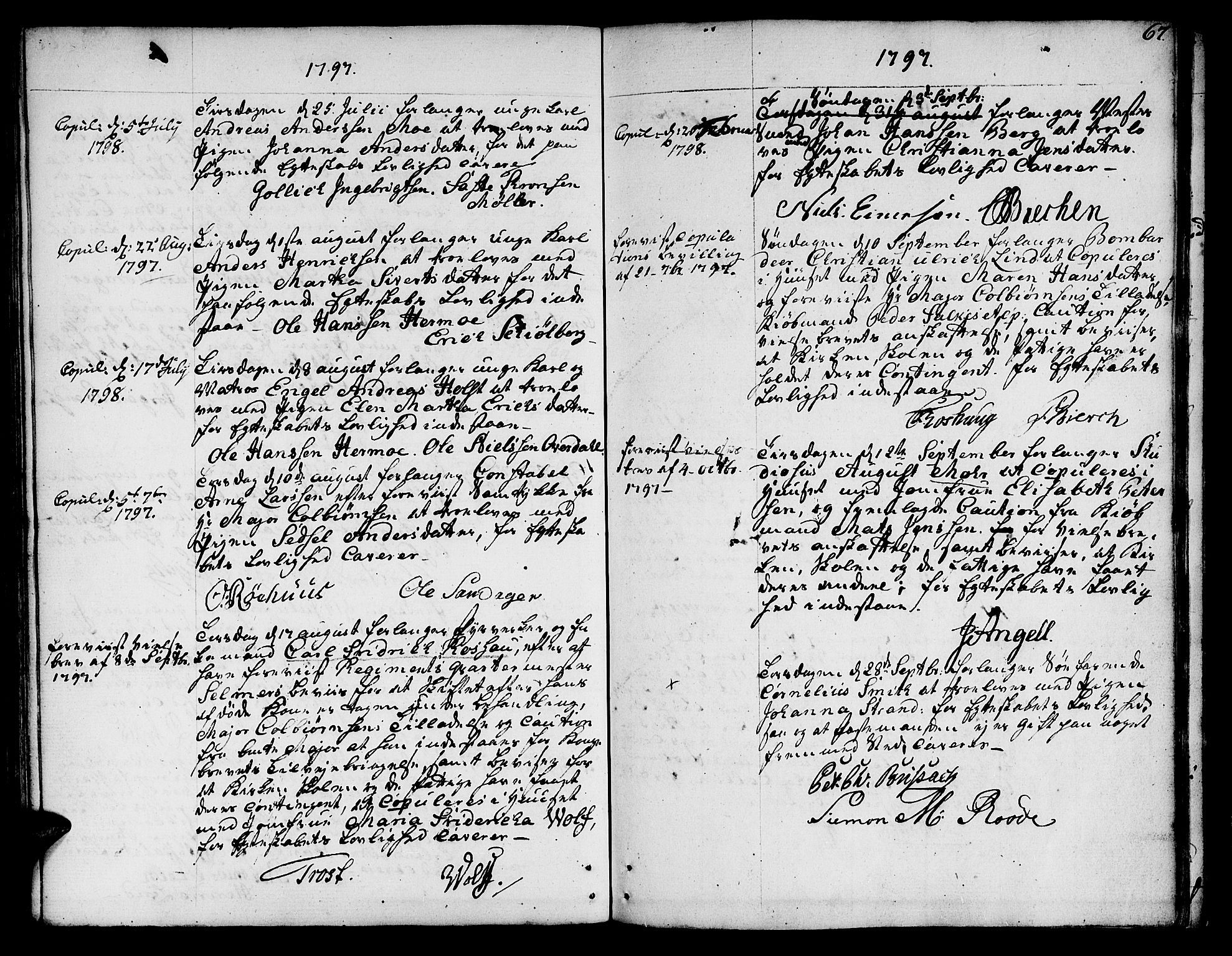 Ministerialprotokoller, klokkerbøker og fødselsregistre - Sør-Trøndelag, SAT/A-1456/601/L0041: Ministerialbok nr. 601A09, 1784-1801, s. 67