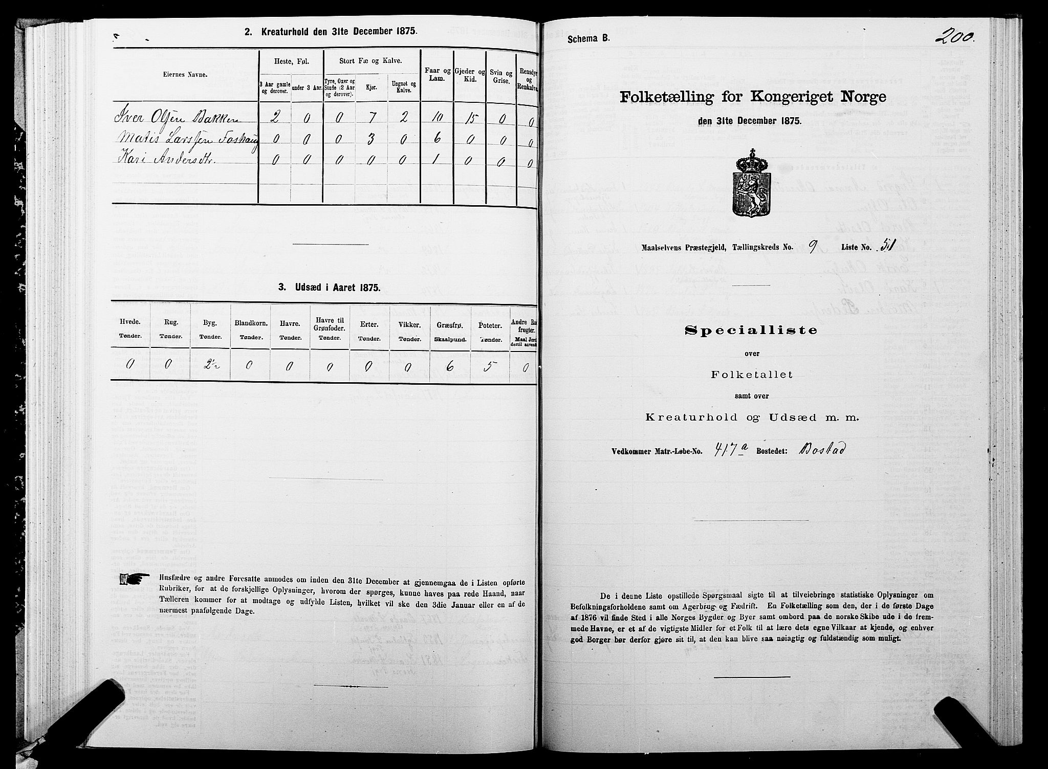 SATØ, Folketelling 1875 for 1924P Målselv prestegjeld, 1875, s. 4200