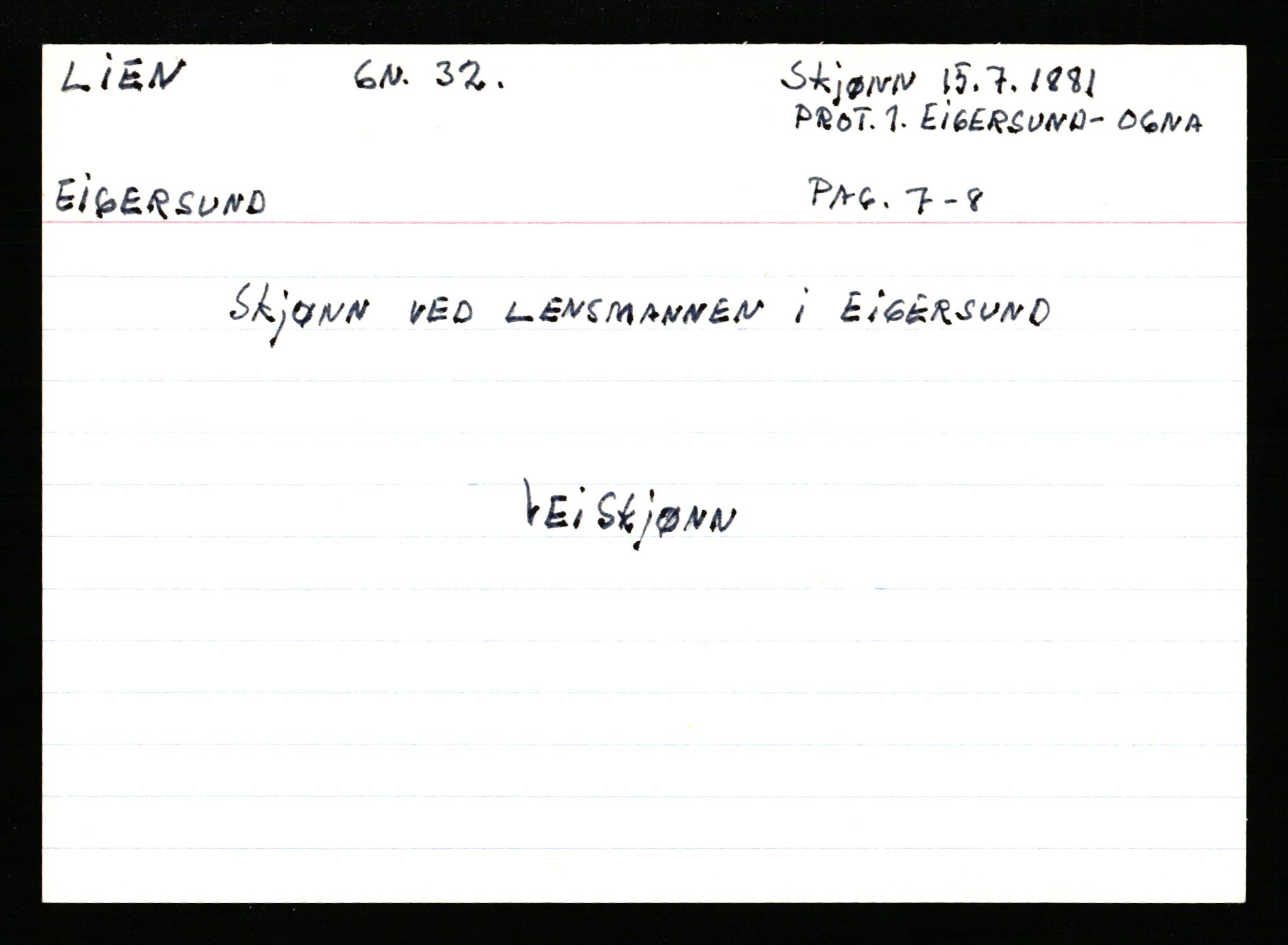 Statsarkivet i Stavanger, AV/SAST-A-101971/03/Y/Ym/L0035: Åstedskort sortert etter gårdsnavn: Leiranger - Lindanger, 1600-1950, s. 394