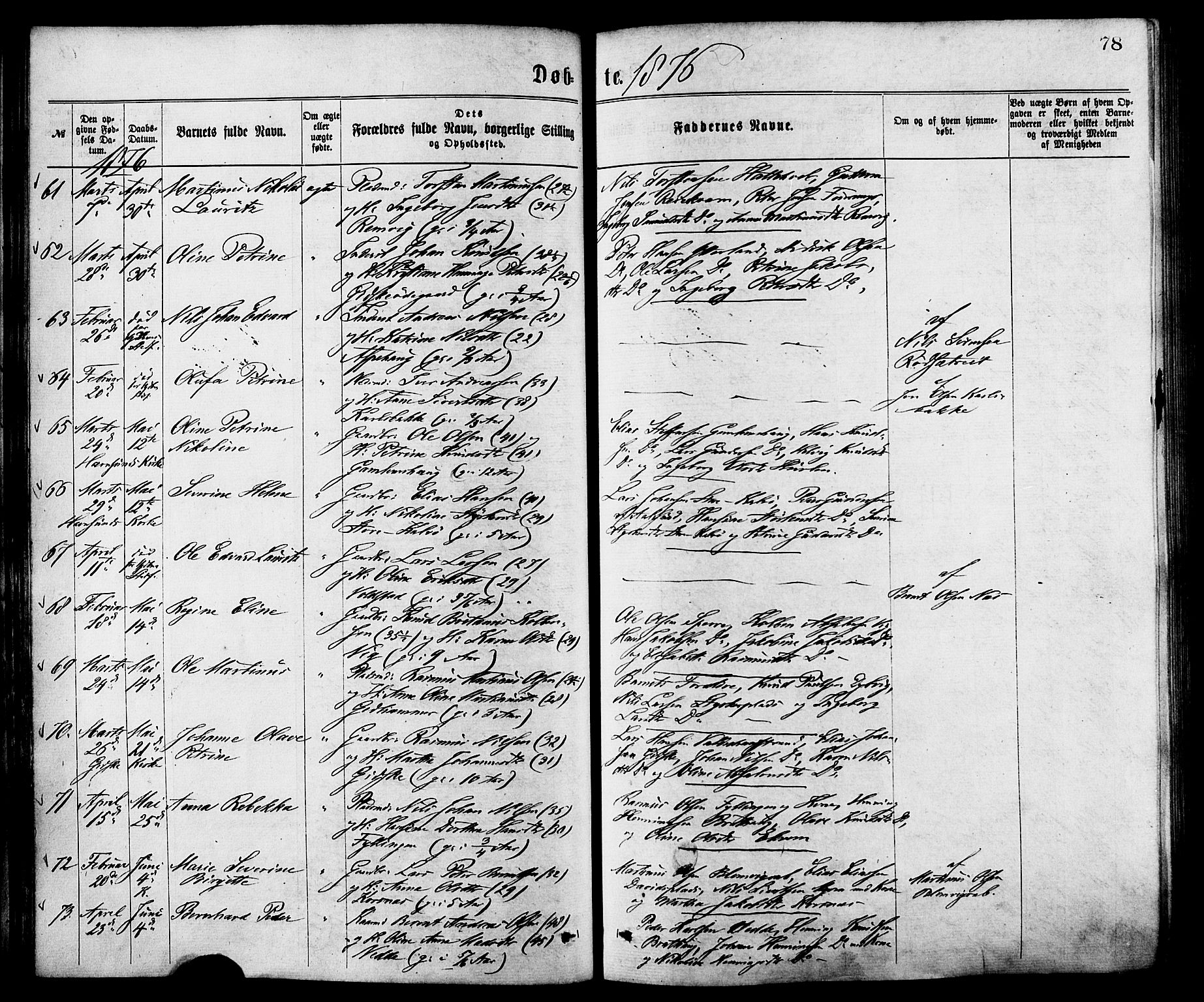 Ministerialprotokoller, klokkerbøker og fødselsregistre - Møre og Romsdal, AV/SAT-A-1454/528/L0400: Ministerialbok nr. 528A11, 1871-1879, s. 78