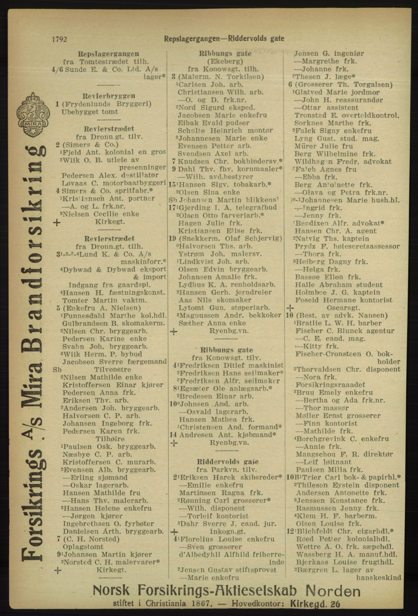 Kristiania/Oslo adressebok, PUBL/-, 1918, s. 1945