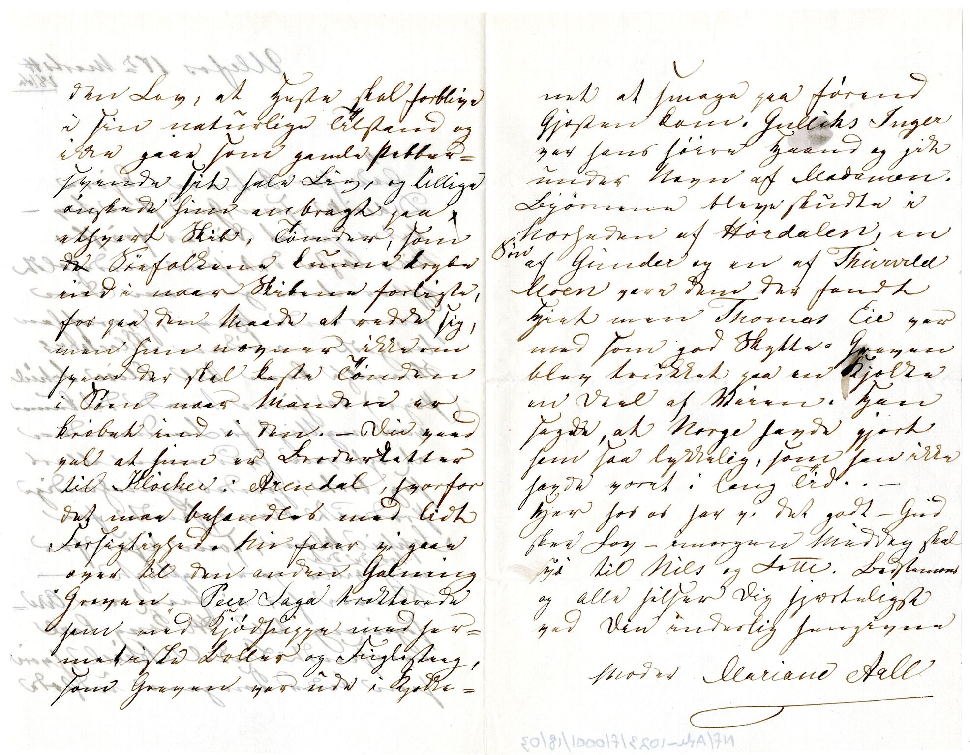 Diderik Maria Aalls brevsamling, NF/Ark-1023/F/L0001: D.M. Aalls brevsamling. A - B, 1738-1889, s. 242