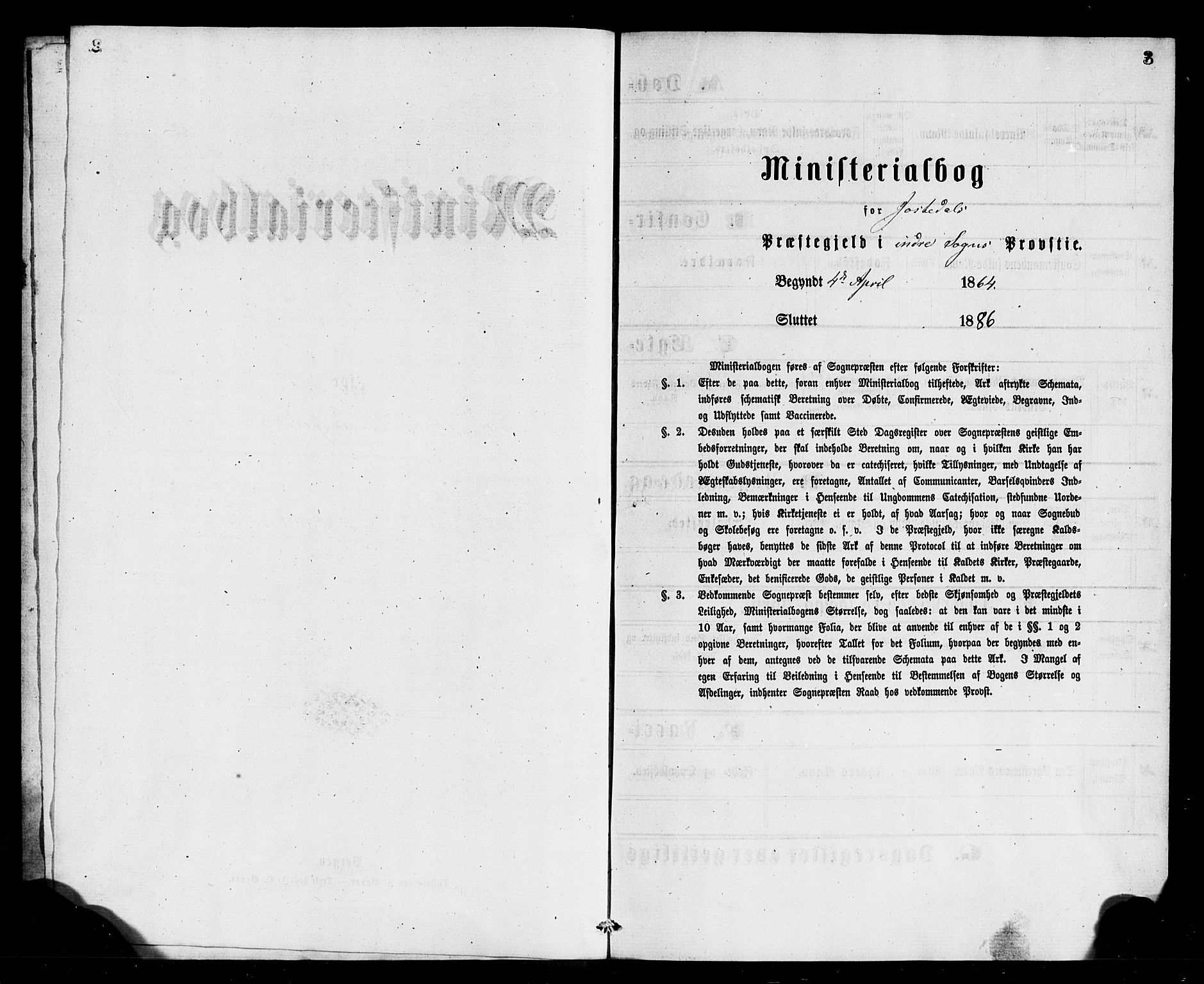 Jostedal sokneprestembete, SAB/A-80601/H/Haa/Haaa/L0010: Ministerialbok nr. A 10, 1864-1886, s. 3