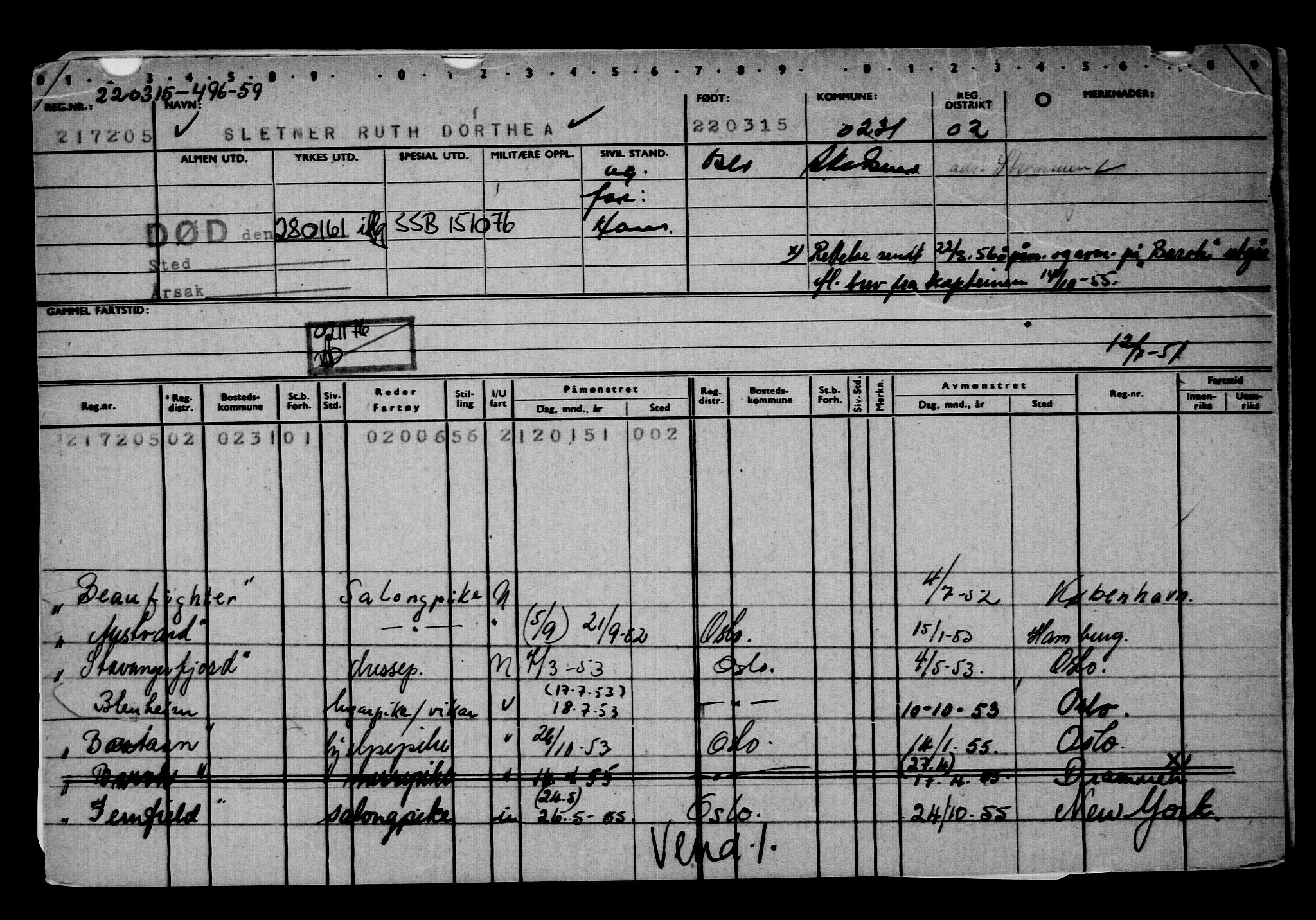 Direktoratet for sjømenn, AV/RA-S-3545/G/Gb/L0128: Hovedkort, 1915, s. 394