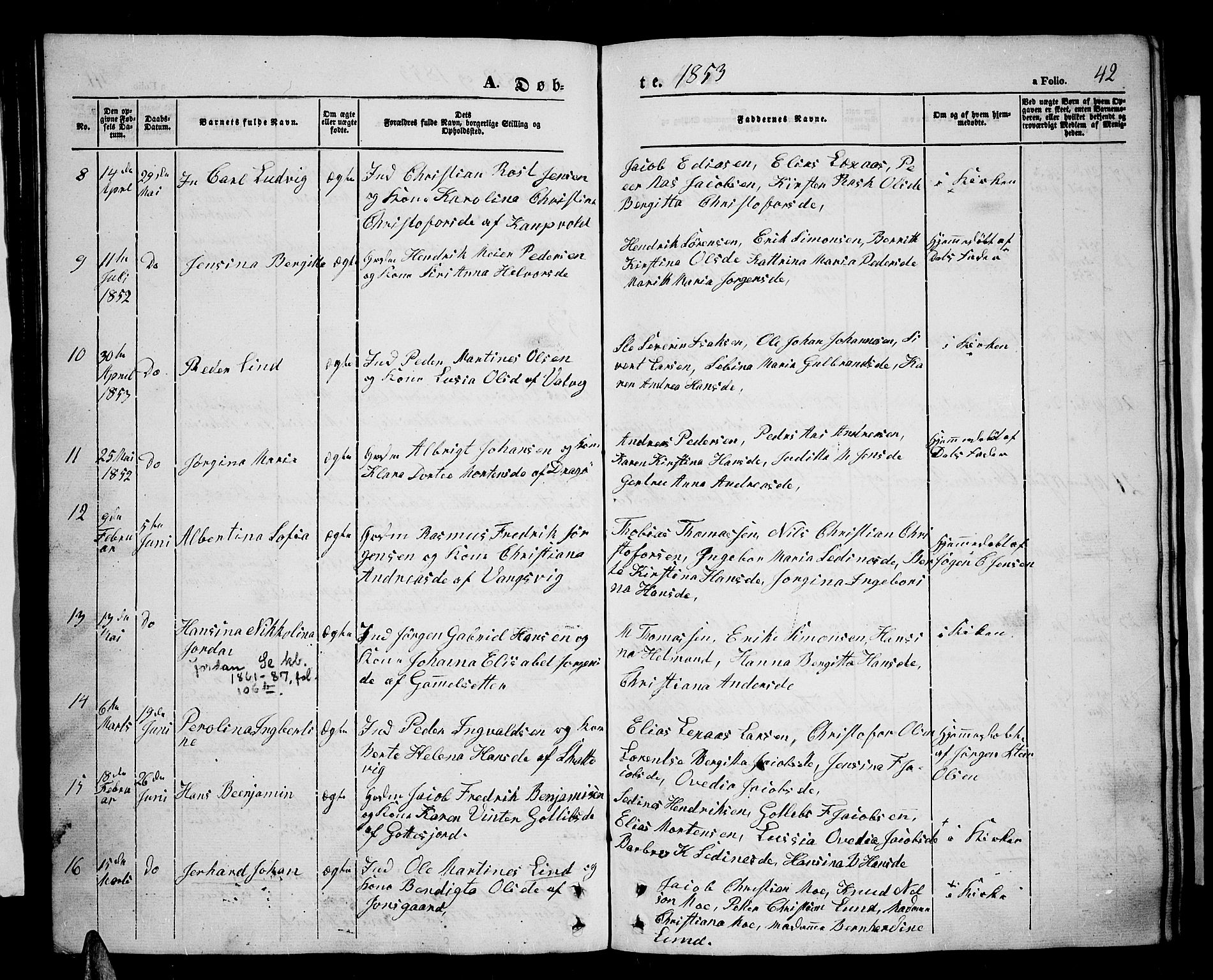 Tranøy sokneprestkontor, AV/SATØ-S-1313/I/Ia/Iab/L0002klokker: Klokkerbok nr. 2, 1847-1860, s. 42
