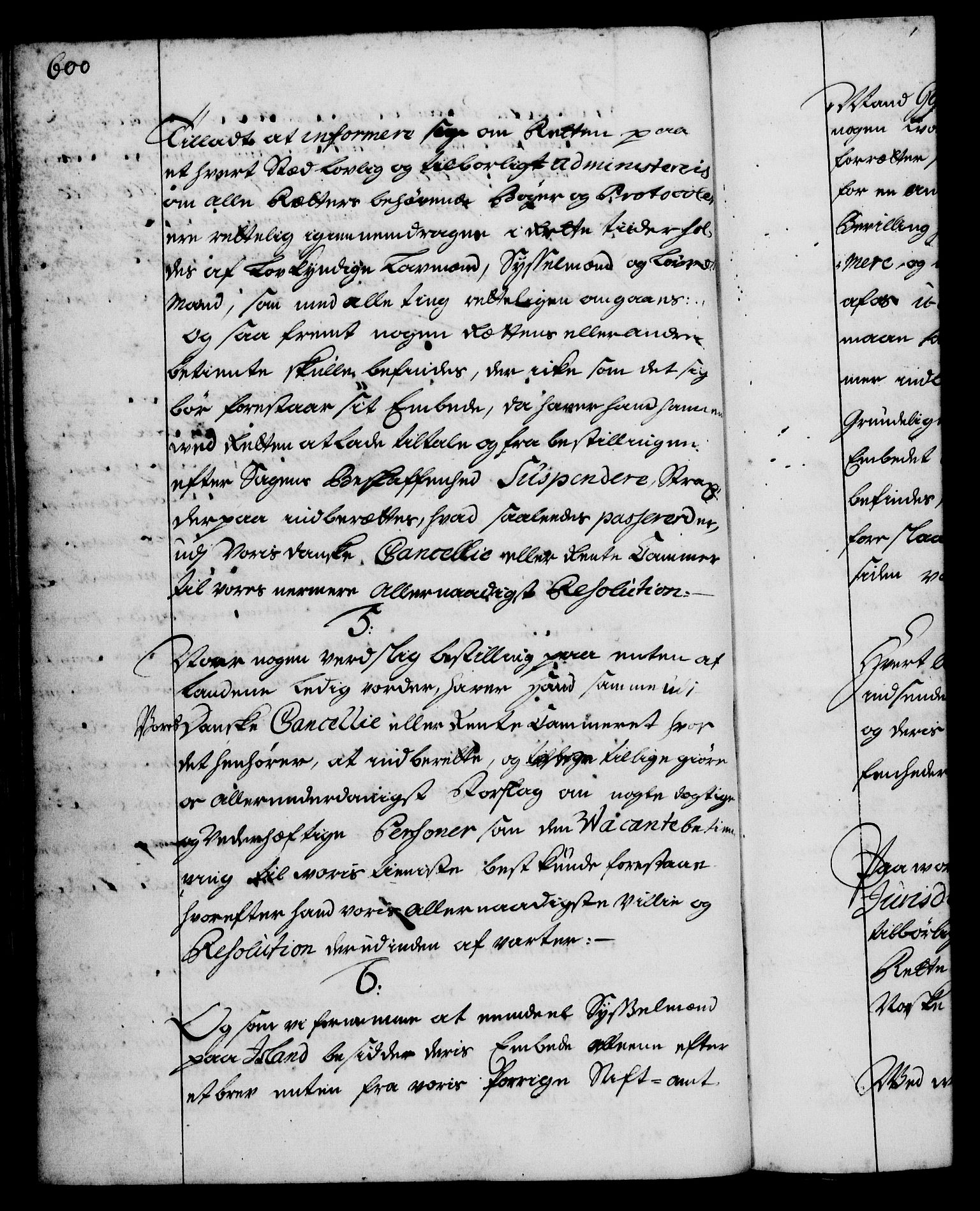 Rentekammeret, Kammerkanselliet, RA/EA-3111/G/Gg/Ggi/L0001: Norsk instruksjonsprotokoll med register (merket RK 53.34), 1720-1729, s. 600