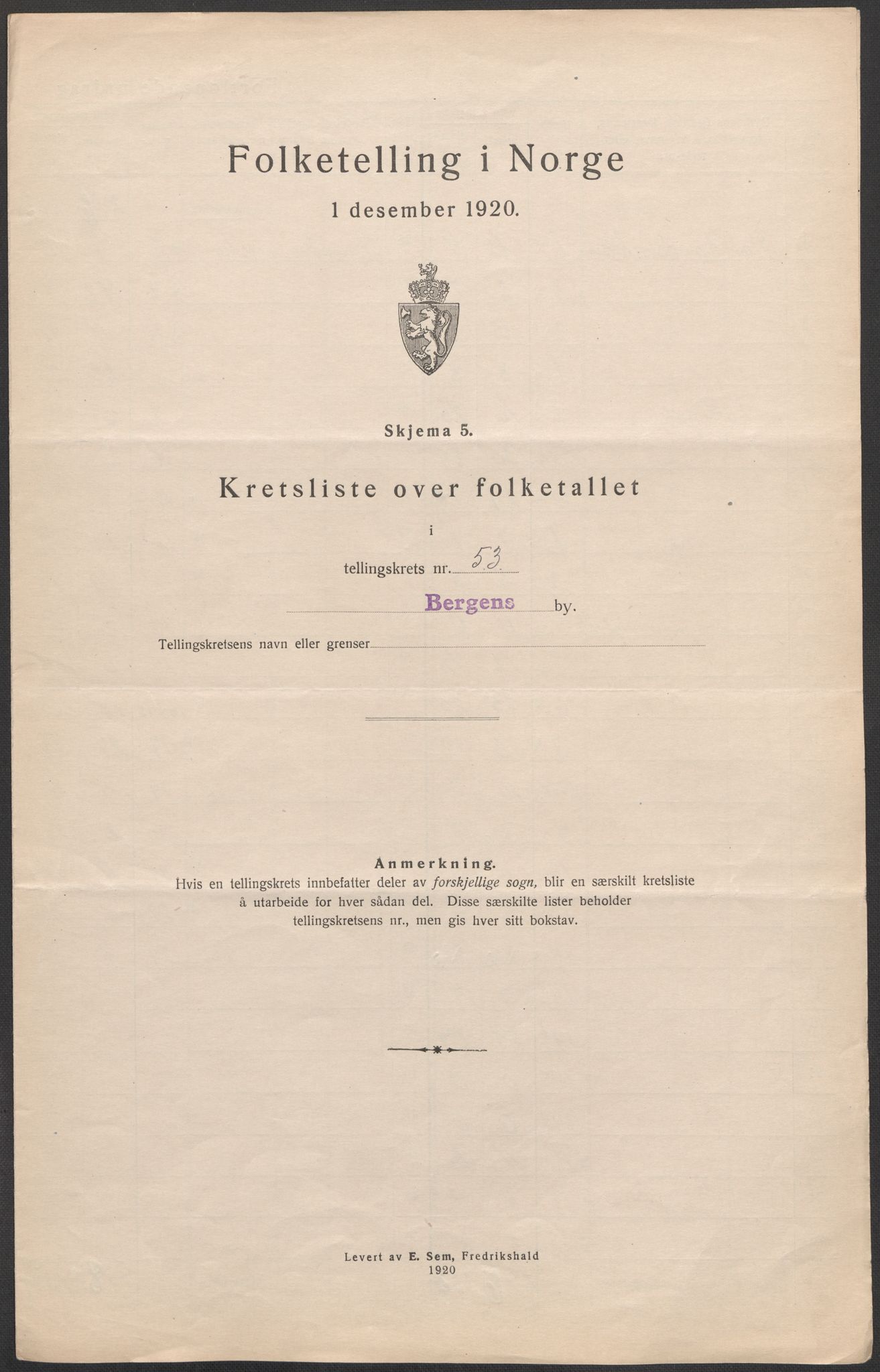 SAB, Folketelling 1920 for 1301 Bergen kjøpstad, 1920, s. 172