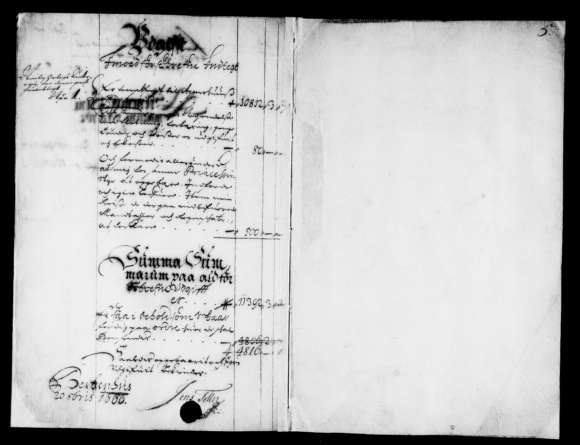 Rentekammeret inntil 1814, Reviderte regnskaper, Stiftamtstueregnskaper, Bergen stiftamt, AV/RA-EA-6043/R/Rc/L0033: Bergen stiftamt, 1664-1671