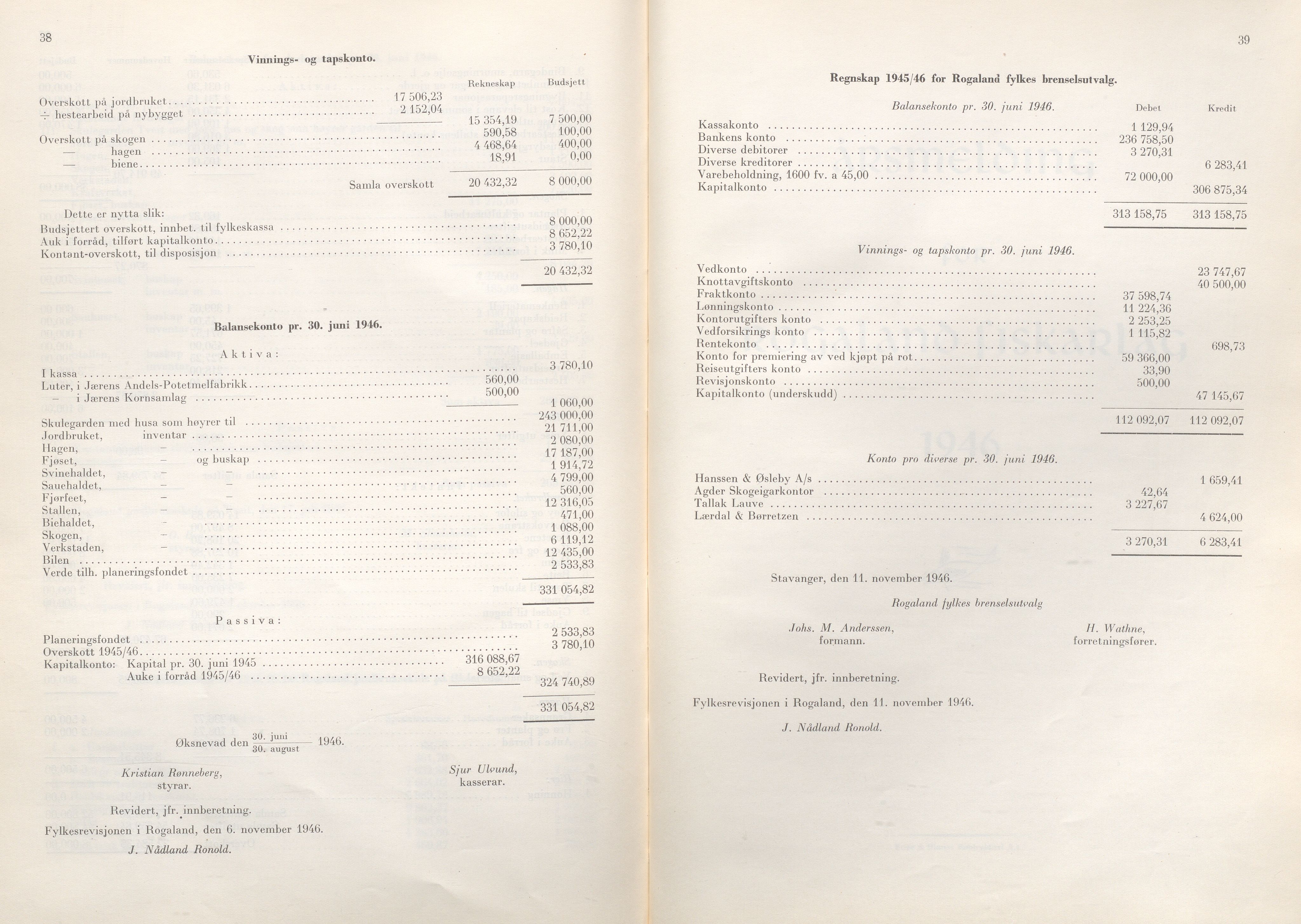 Rogaland fylkeskommune - Fylkesrådmannen , IKAR/A-900/A/Aa/Aaa/L0066: Møtebok , 1947, s. 38-39