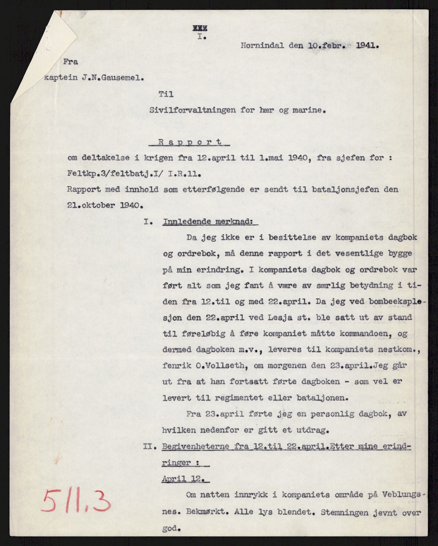 Forsvaret, Forsvarets krigshistoriske avdeling, AV/RA-RAFA-2017/Y/Yb/L0113: II-C-11-510-512  -  5. Divisjon., 1940, s. 291