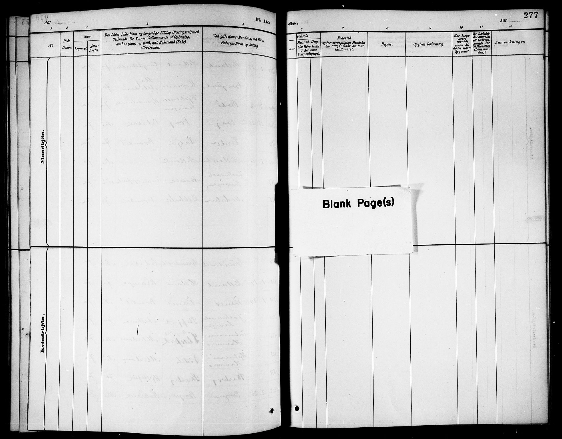 Ministerialprotokoller, klokkerbøker og fødselsregistre - Nordland, AV/SAT-A-1459/861/L0876: Klokkerbok nr. 861C02, 1887-1903, s. 277