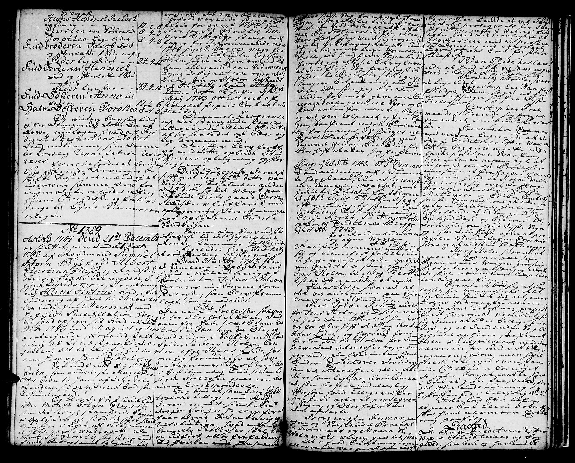 Byfogd og Byskriver i Bergen, AV/SAB-A-3401/06/06C/L0003b: Skifteprotokoller, 1744-1748, s. 532b-533a