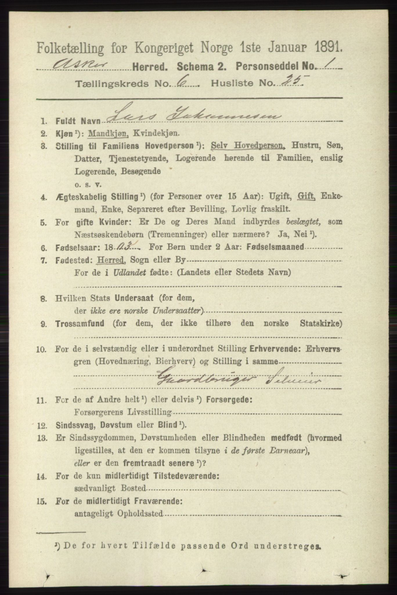 RA, Folketelling 1891 for 0220 Asker herred, 1891, s. 4289