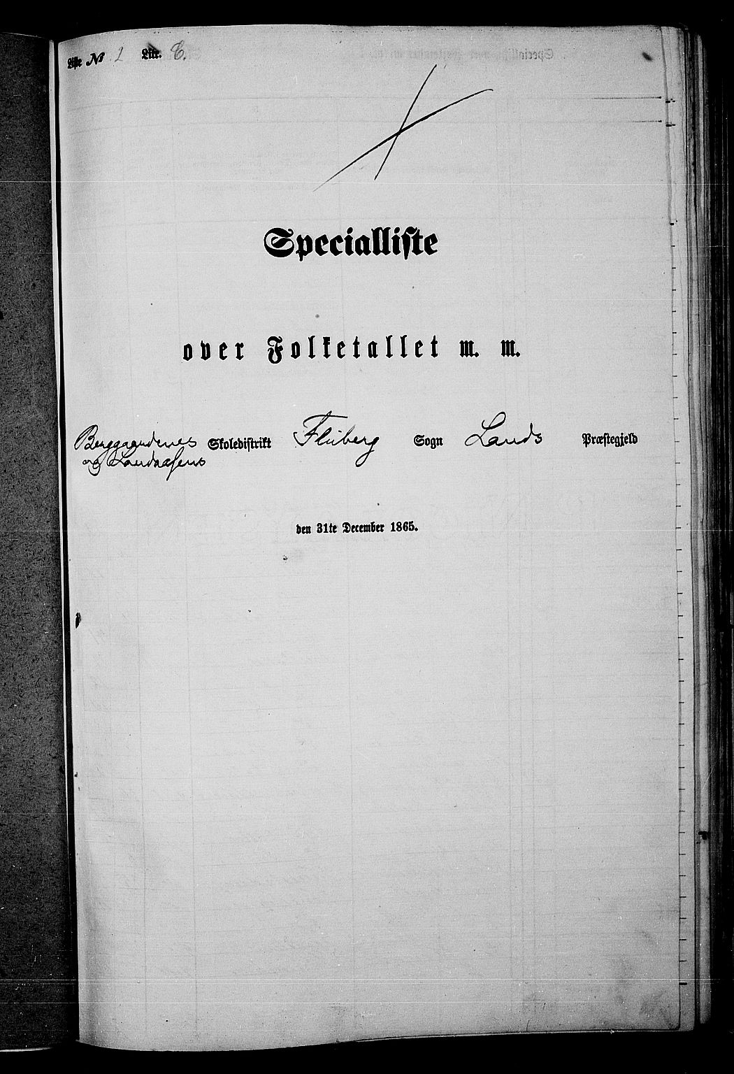 RA, Folketelling 1865 for 0536P Land prestegjeld, 1865, s. 290