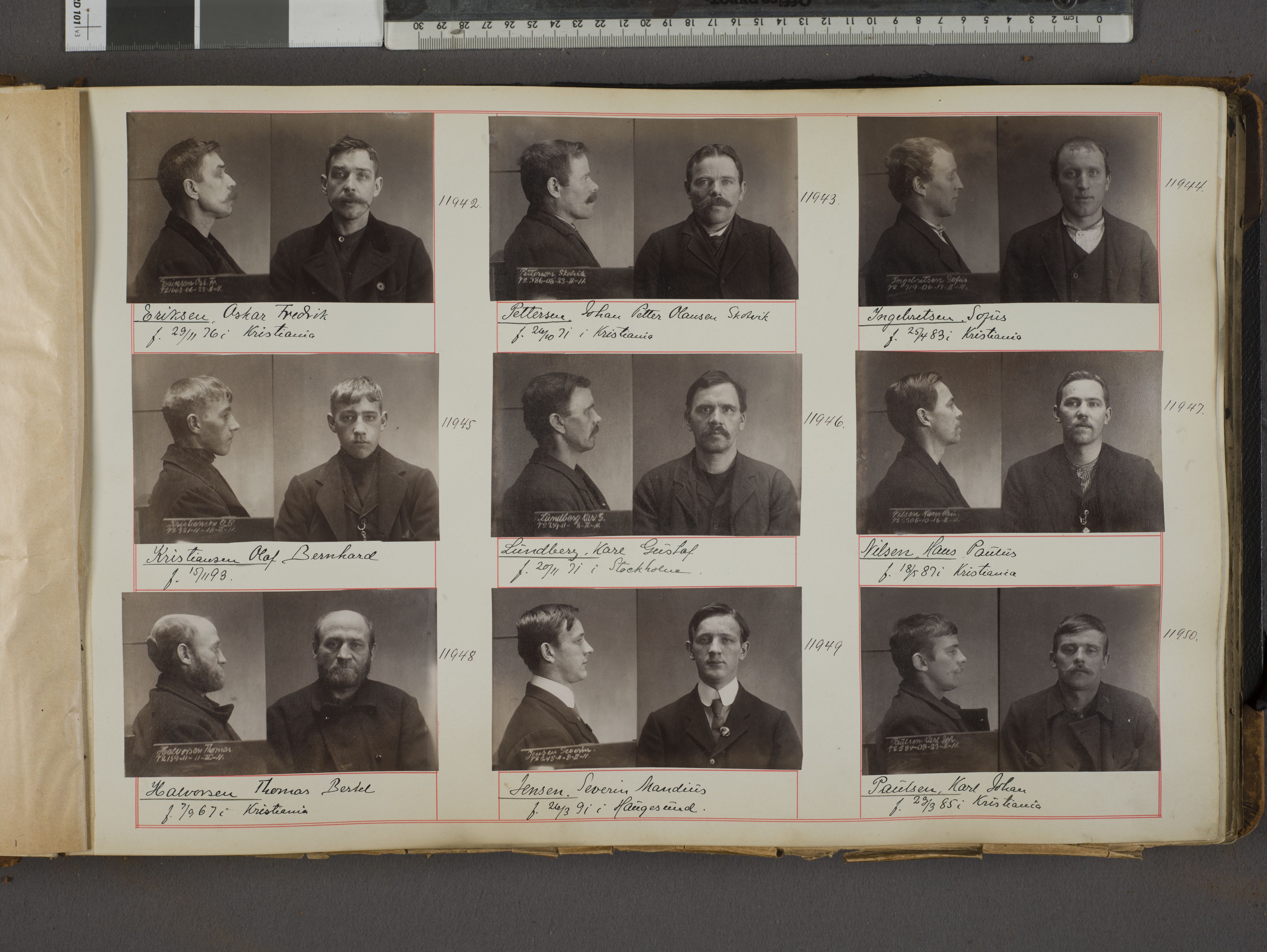 Oslo politikammer, Kriminalavdelingen, AV/SAO-A-11137/U/Ua/L0013: Forbryteralbum, 1910-1913, s. 7