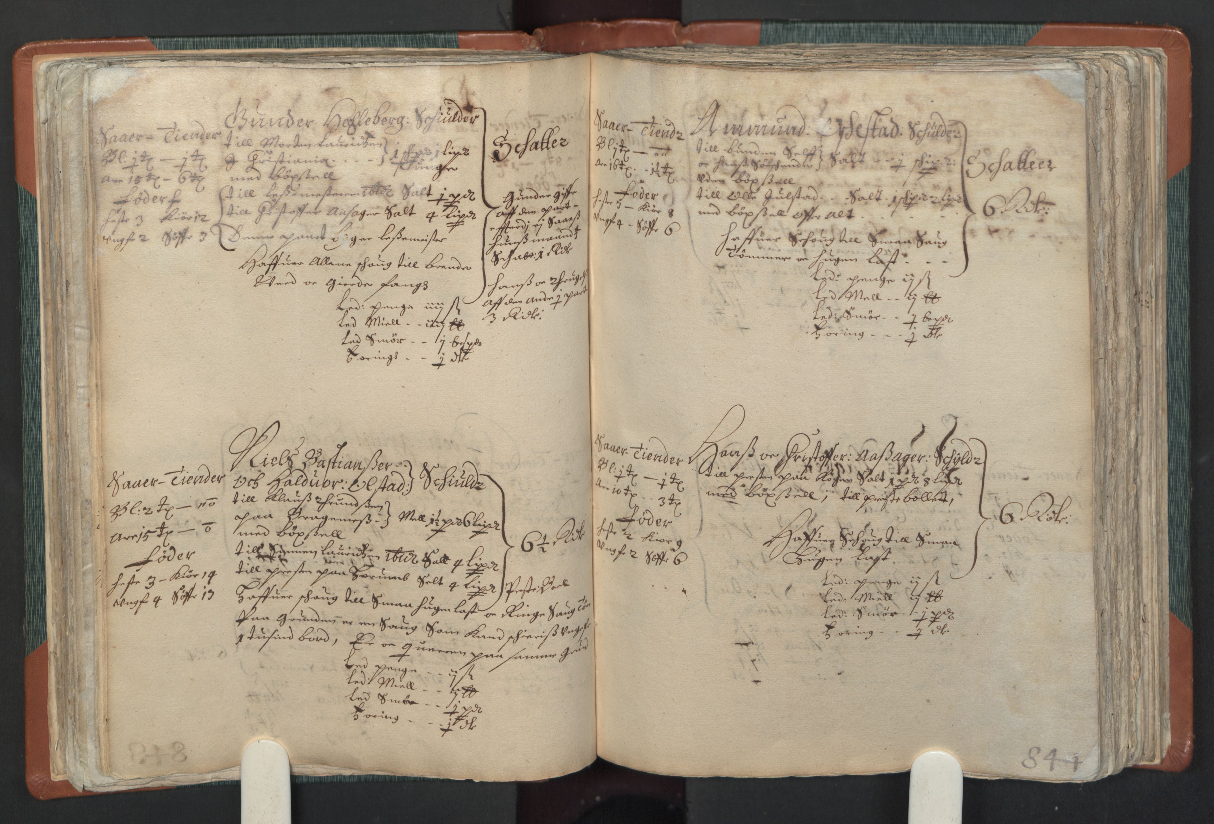 Rentekammeret inntil 1814, Realistisk ordnet avdeling, AV/RA-EA-4070/L/L0006: Kristiania lagdømme. Alminnelig jordebok med skatteligning for Lier, Hurum, Røyken, Ringerike og Nes i Hallingdal, samt Hadeland., 1661, s. 843b-844a