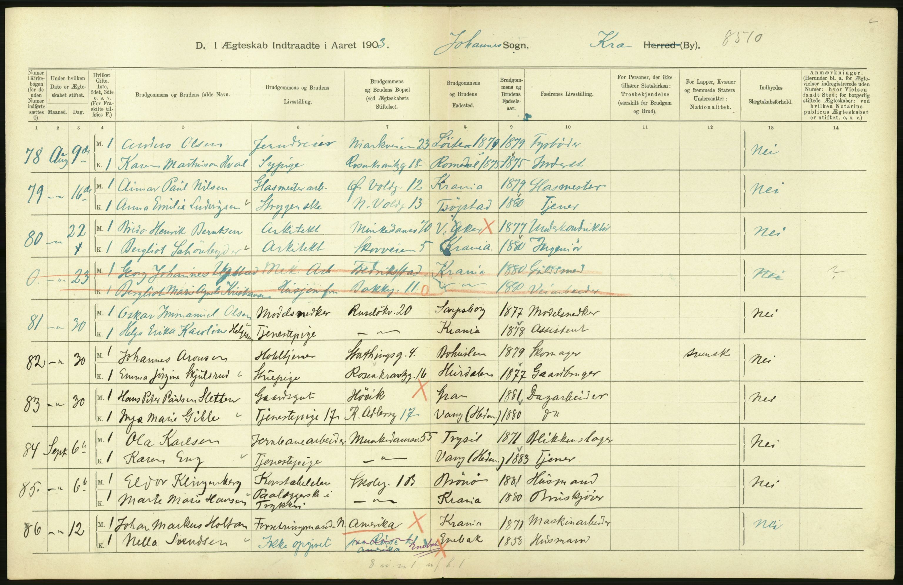 Statistisk sentralbyrå, Sosiodemografiske emner, Befolkning, AV/RA-S-2228/D/Df/Dfa/Dfaa/L0004: Kristiania: Gifte, døde, 1903, s. 552