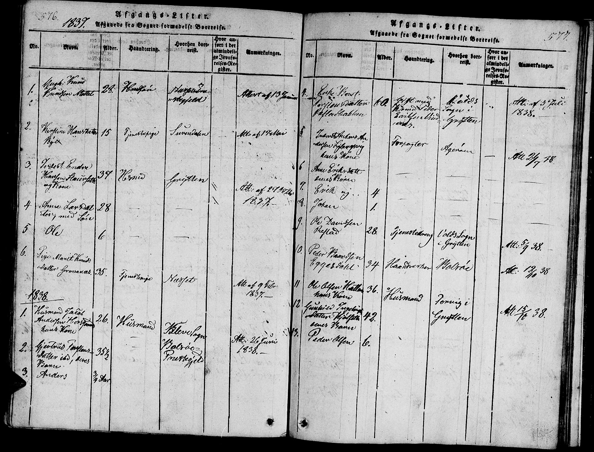 Ministerialprotokoller, klokkerbøker og fødselsregistre - Møre og Romsdal, AV/SAT-A-1454/547/L0602: Ministerialbok nr. 547A04, 1818-1845, s. 576-577