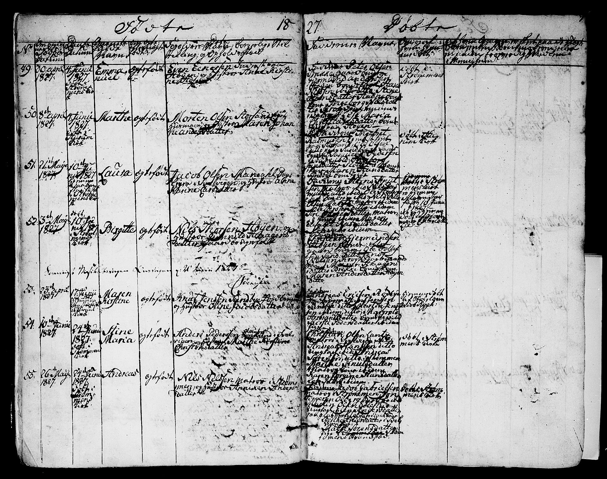Hurum kirkebøker, AV/SAKO-A-229/F/Fa/L0010: Ministerialbok nr. 10, 1827-1846, s. 7