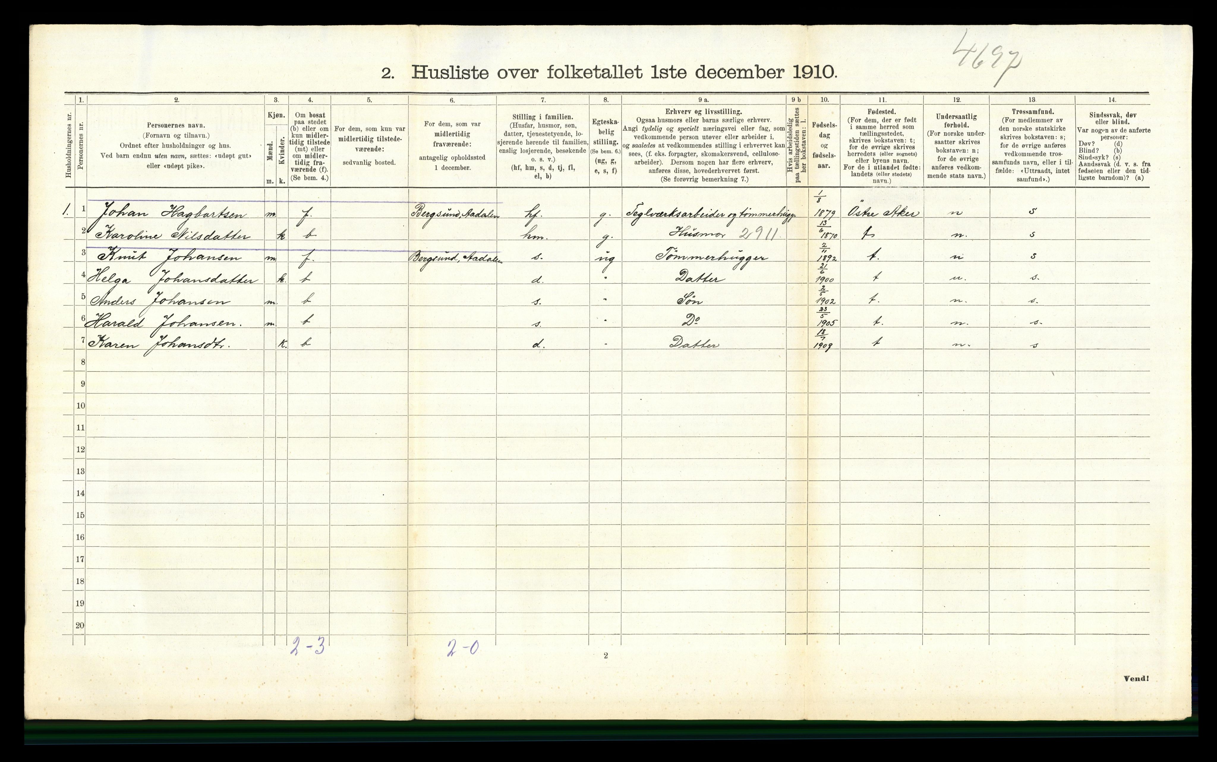 RA, Folketelling 1910 for 0534 Gran herred, 1910, s. 1444