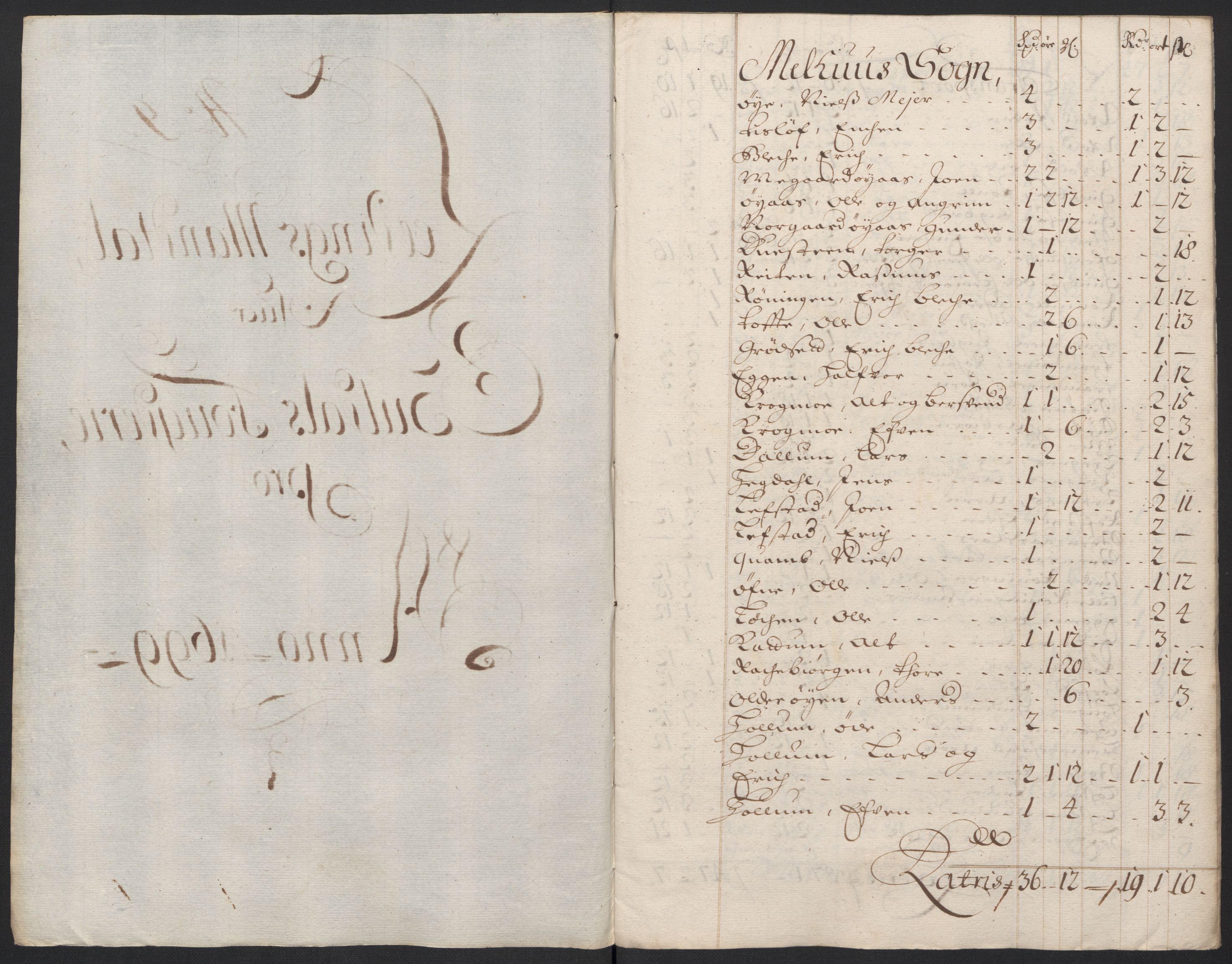 Rentekammeret inntil 1814, Reviderte regnskaper, Fogderegnskap, AV/RA-EA-4092/R60/L3949: Fogderegnskap Orkdal og Gauldal, 1699, s. 329
