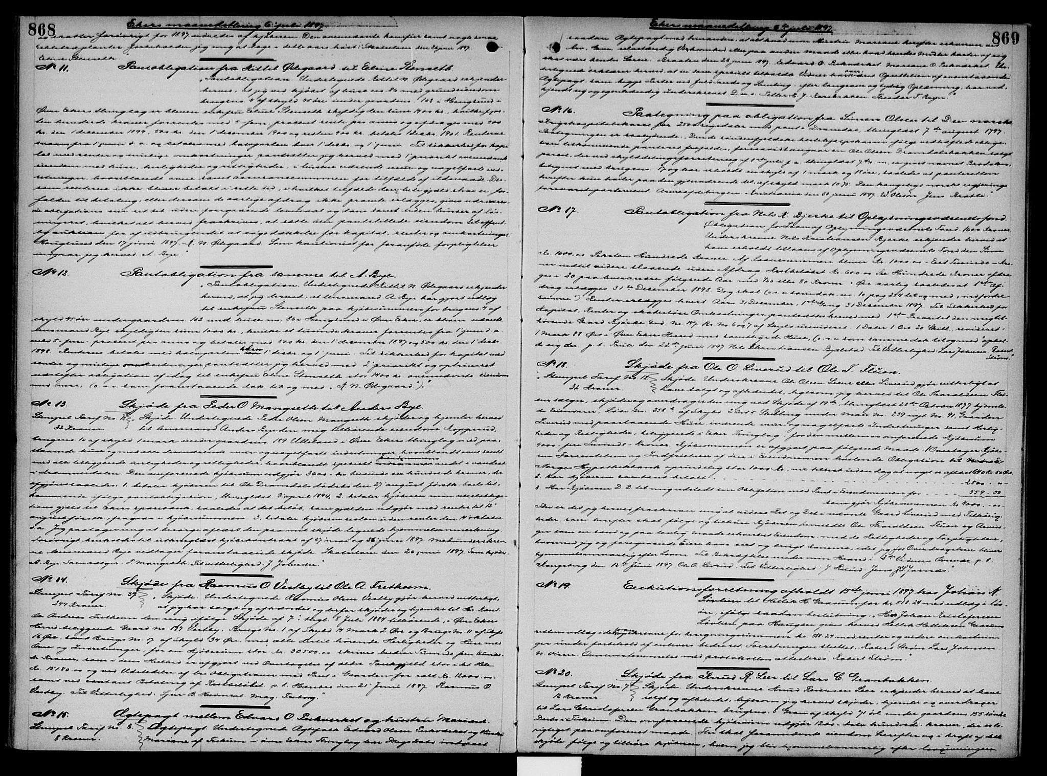 Eiker, Modum og Sigdal sorenskriveri, SAKO/A-123/G/Ga/Gaa/L0022: Pantebok nr. I 22, 1894-1898, s. 868-869