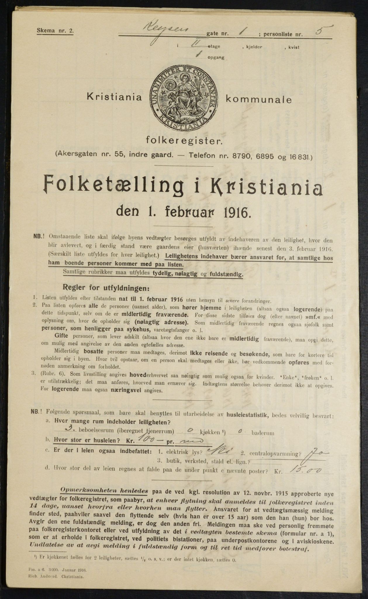 OBA, Kommunal folketelling 1.2.1916 for Kristiania, 1916, s. 50238