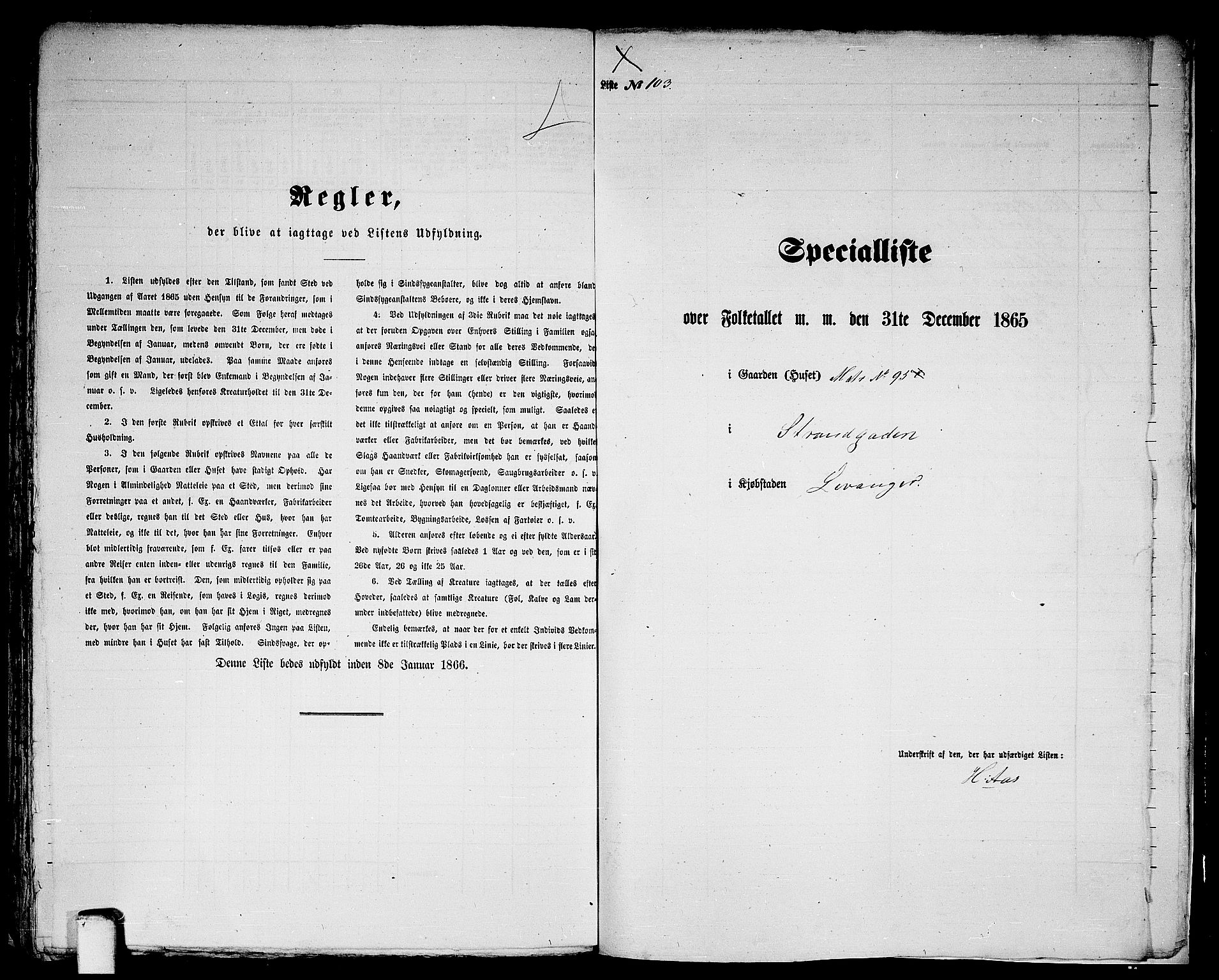 RA, Folketelling 1865 for 1701B Levanger prestegjeld, Levanger kjøpstad, 1865, s. 209