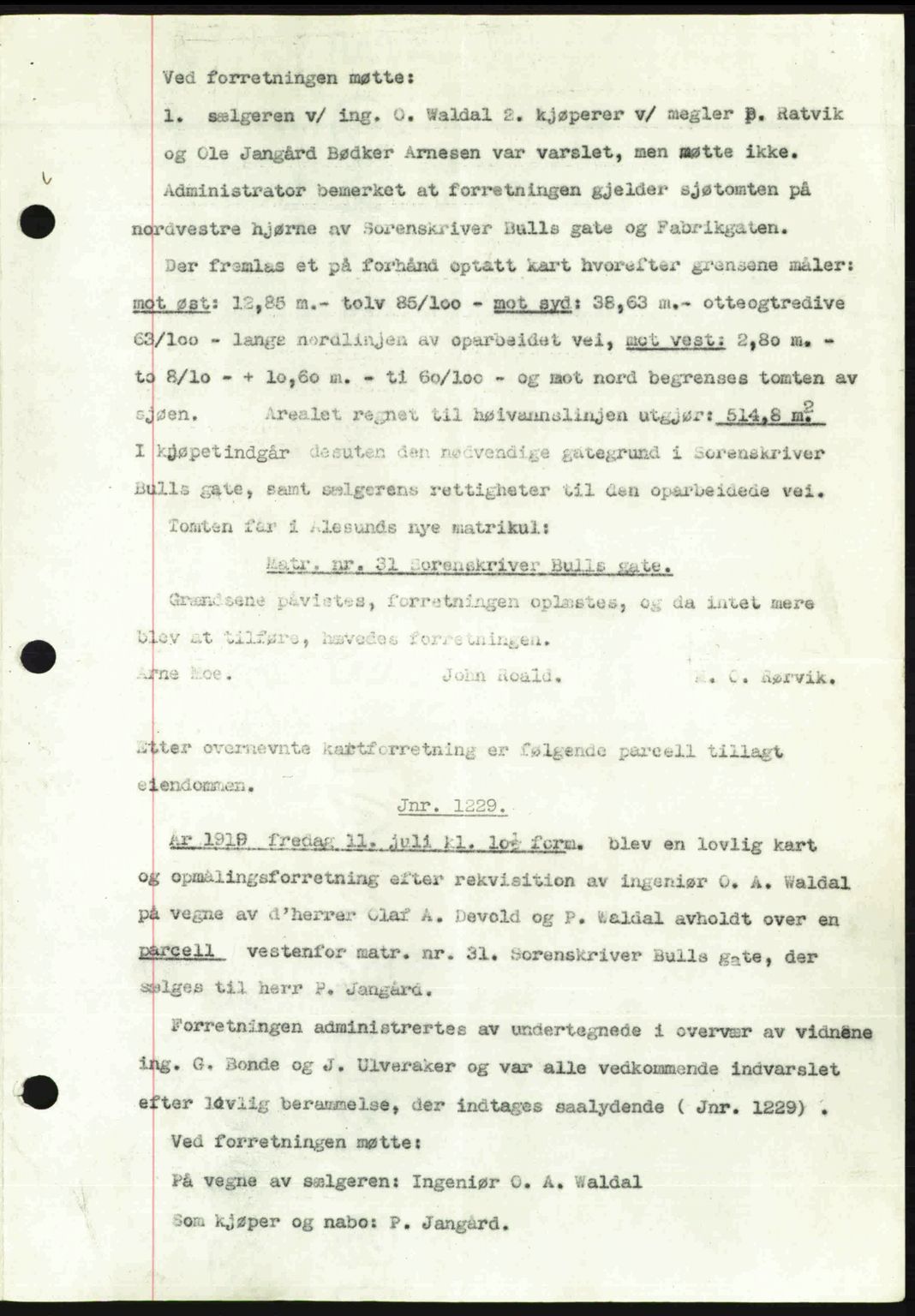 Ålesund byfogd, AV/SAT-A-4384: Pantebok nr. 36b, 1946-1947, Dagboknr: 238/1946