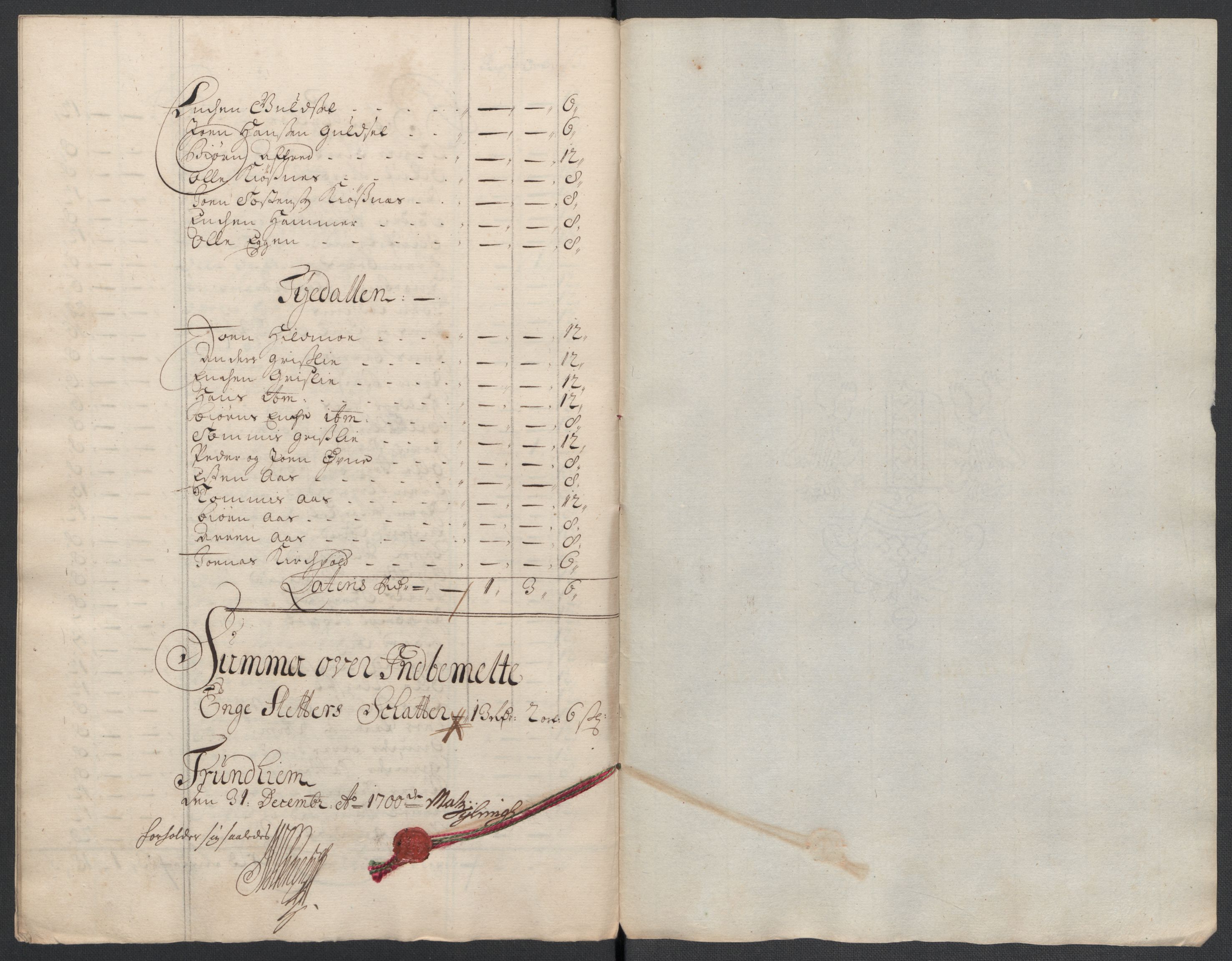 Rentekammeret inntil 1814, Reviderte regnskaper, Fogderegnskap, RA/EA-4092/R61/L4107: Fogderegnskap Strinda og Selbu, 1698-1700, s. 411