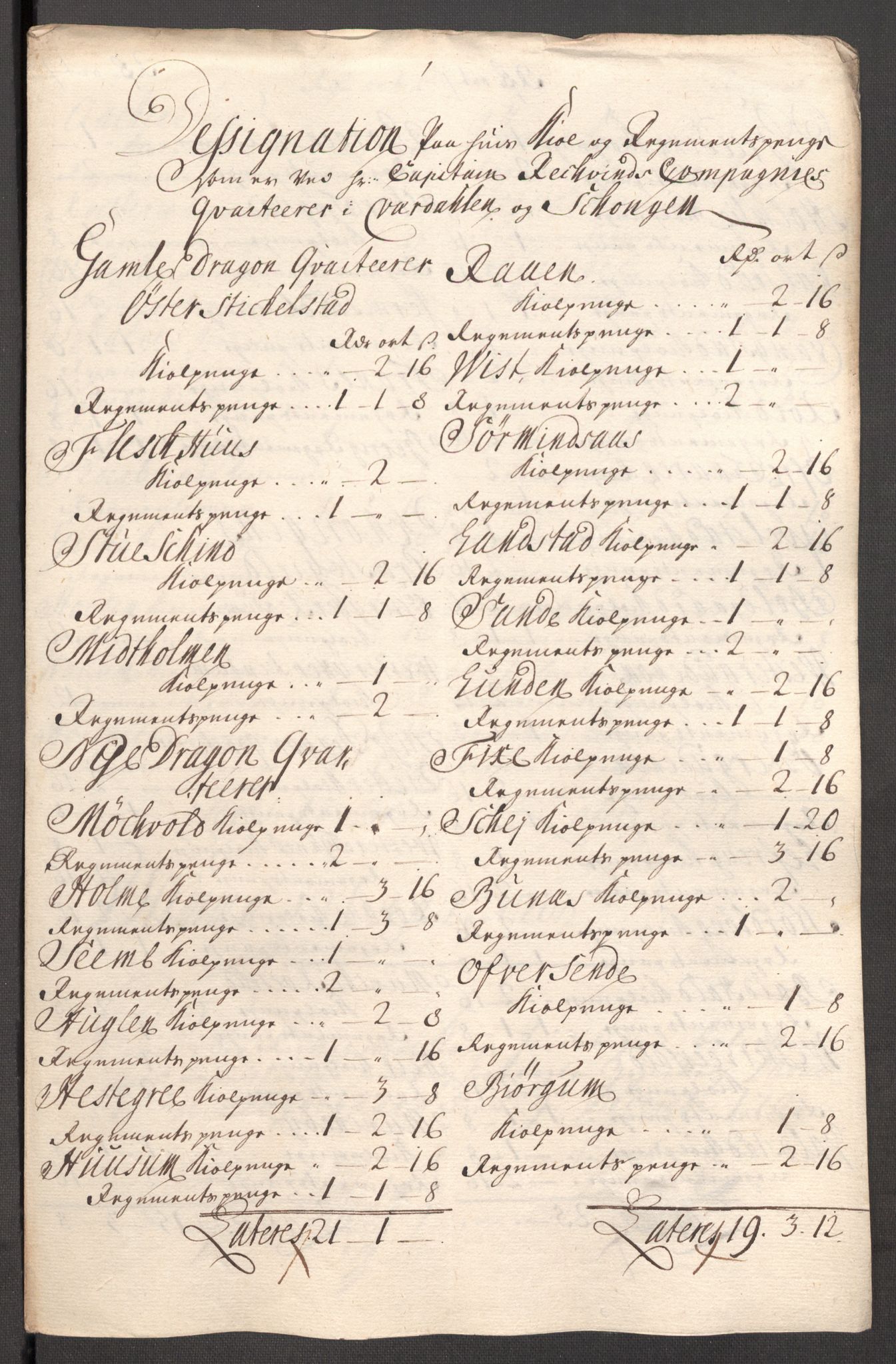 Rentekammeret inntil 1814, Reviderte regnskaper, Fogderegnskap, RA/EA-4092/R62/L4195: Fogderegnskap Stjørdal og Verdal, 1704, s. 192