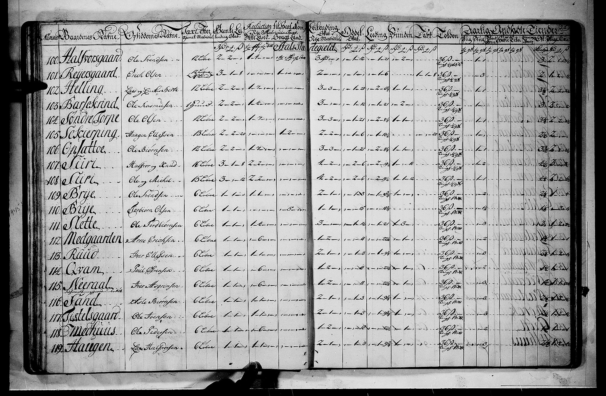 Rentekammeret inntil 1814, Realistisk ordnet avdeling, AV/RA-EA-4070/N/Nb/Nbf/L0110: Ringerike og Hallingdal matrikkelprotokoll, 1723, s. 24b-25a