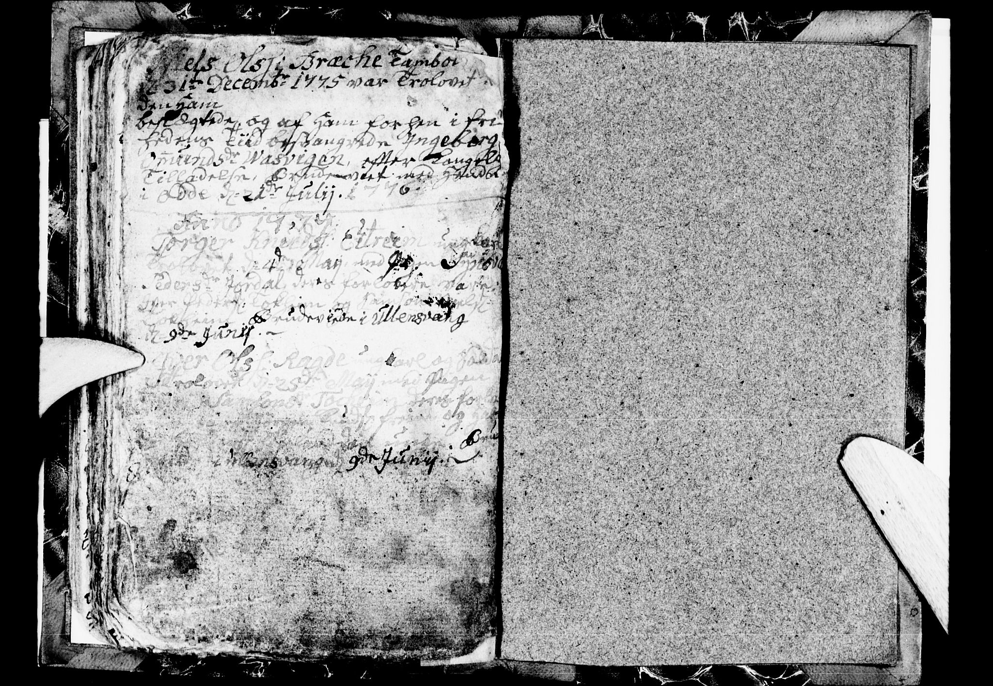 Odda Sokneprestembete, SAB/A-77201/H/Hab: Klokkerbok nr. A 1, 1775-1778, s. 90-91