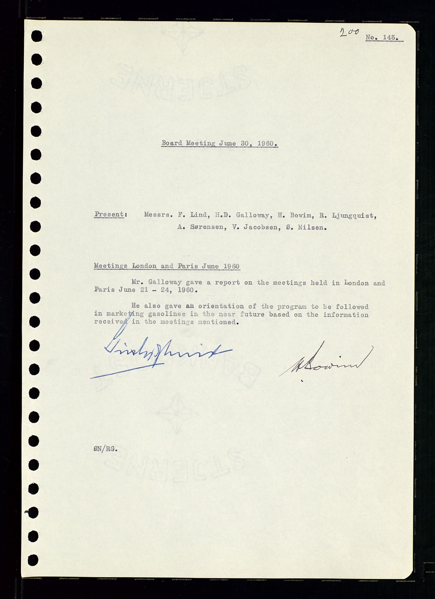 Pa 0982 - Esso Norge A/S, AV/SAST-A-100448/A/Aa/L0001/0002: Den administrerende direksjon Board minutes (styrereferater) / Den administrerende direksjon Board minutes (styrereferater), 1960-1961, s. 36